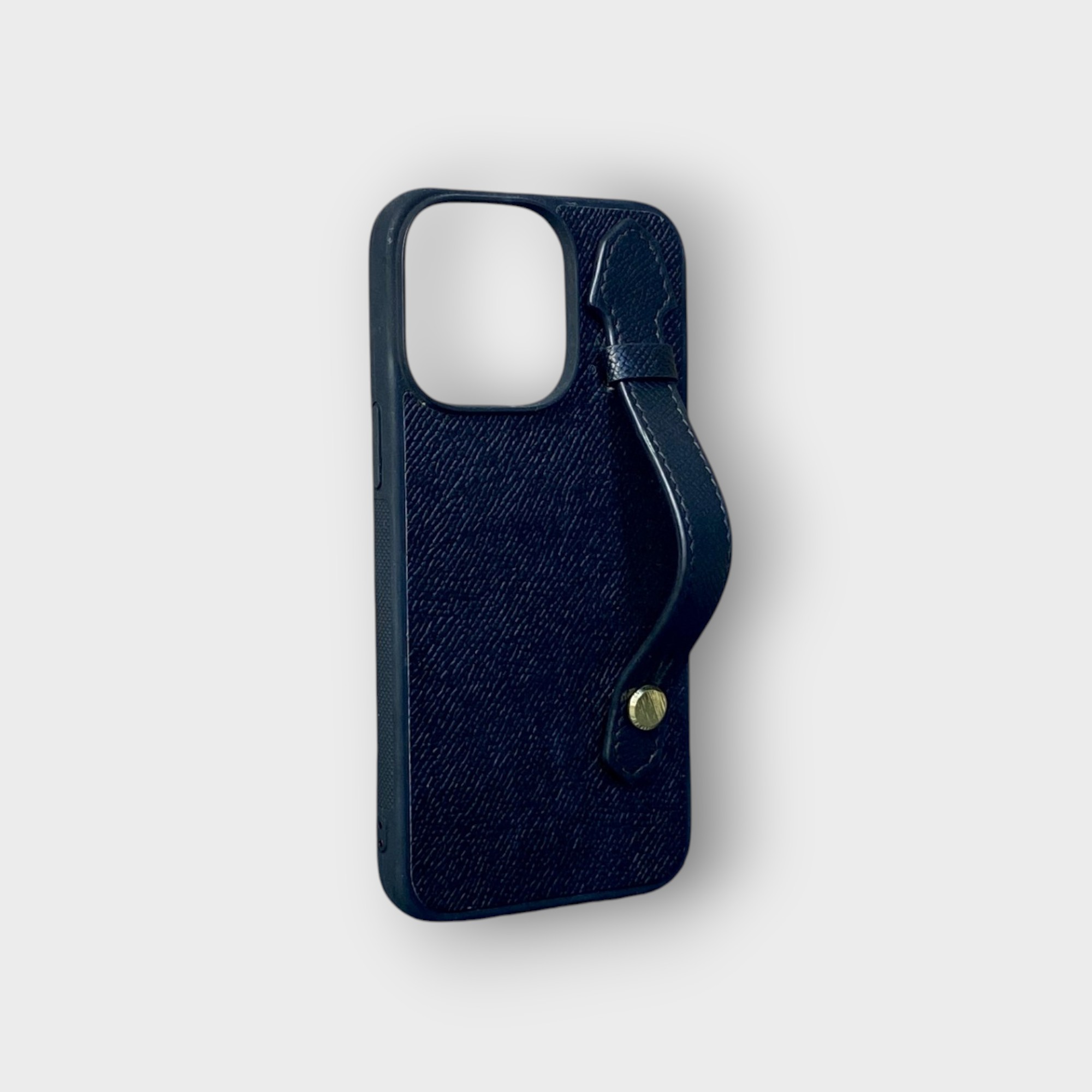 LS0435 - Ốp da thủ công viền đen handstrap thay thế - Epsom - E1 Đen - 14 Promax