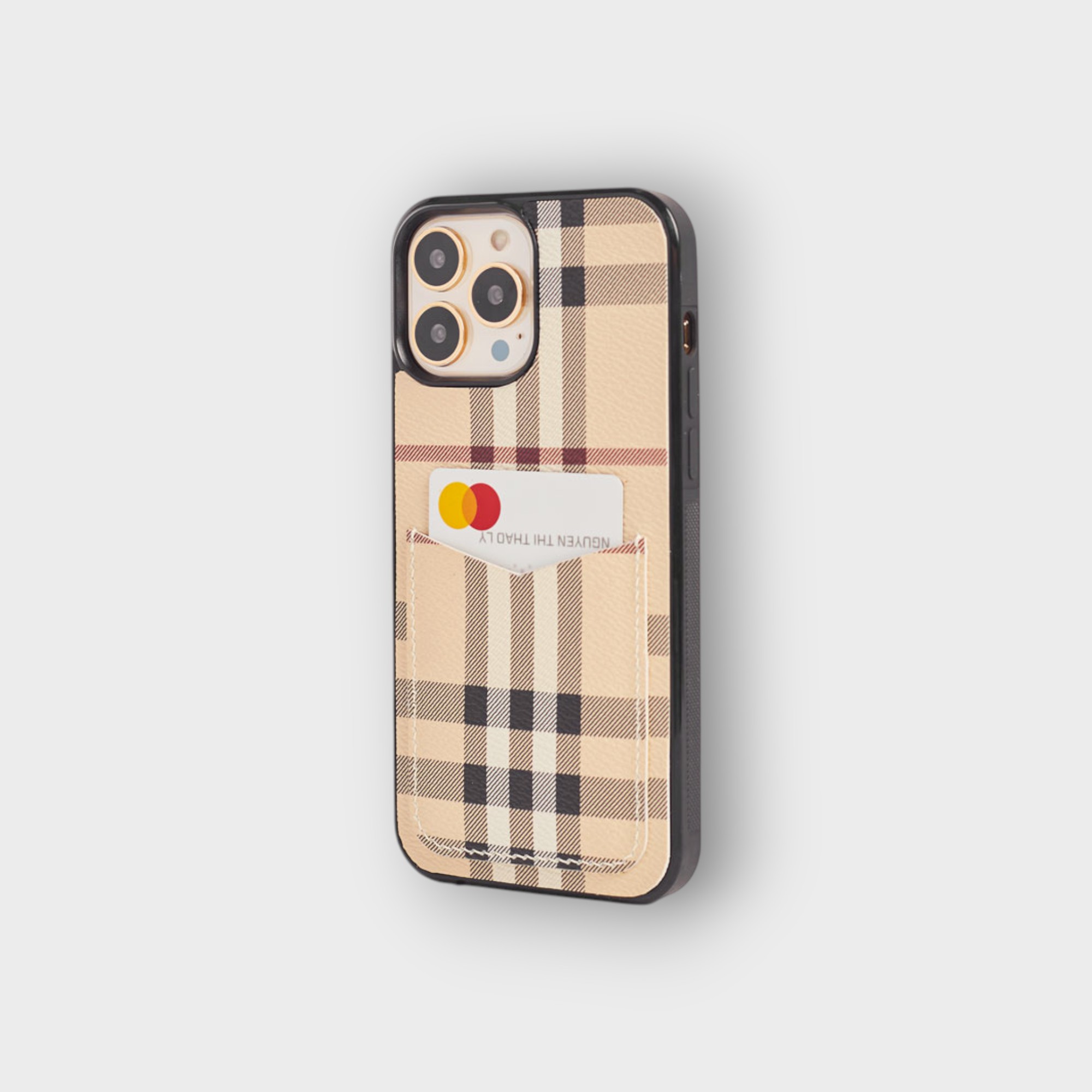 LS0489 - Ốp da thủ công viền đen khe thẻ dọc - Burberry - Burberry - 14 Promax