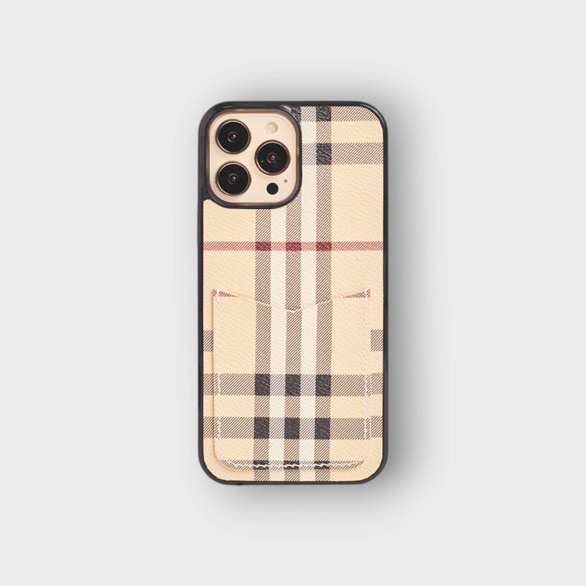 LS0489 - Ốp da thủ công viền đen khe thẻ dọc - Burberry - Burberry - 14 Promax