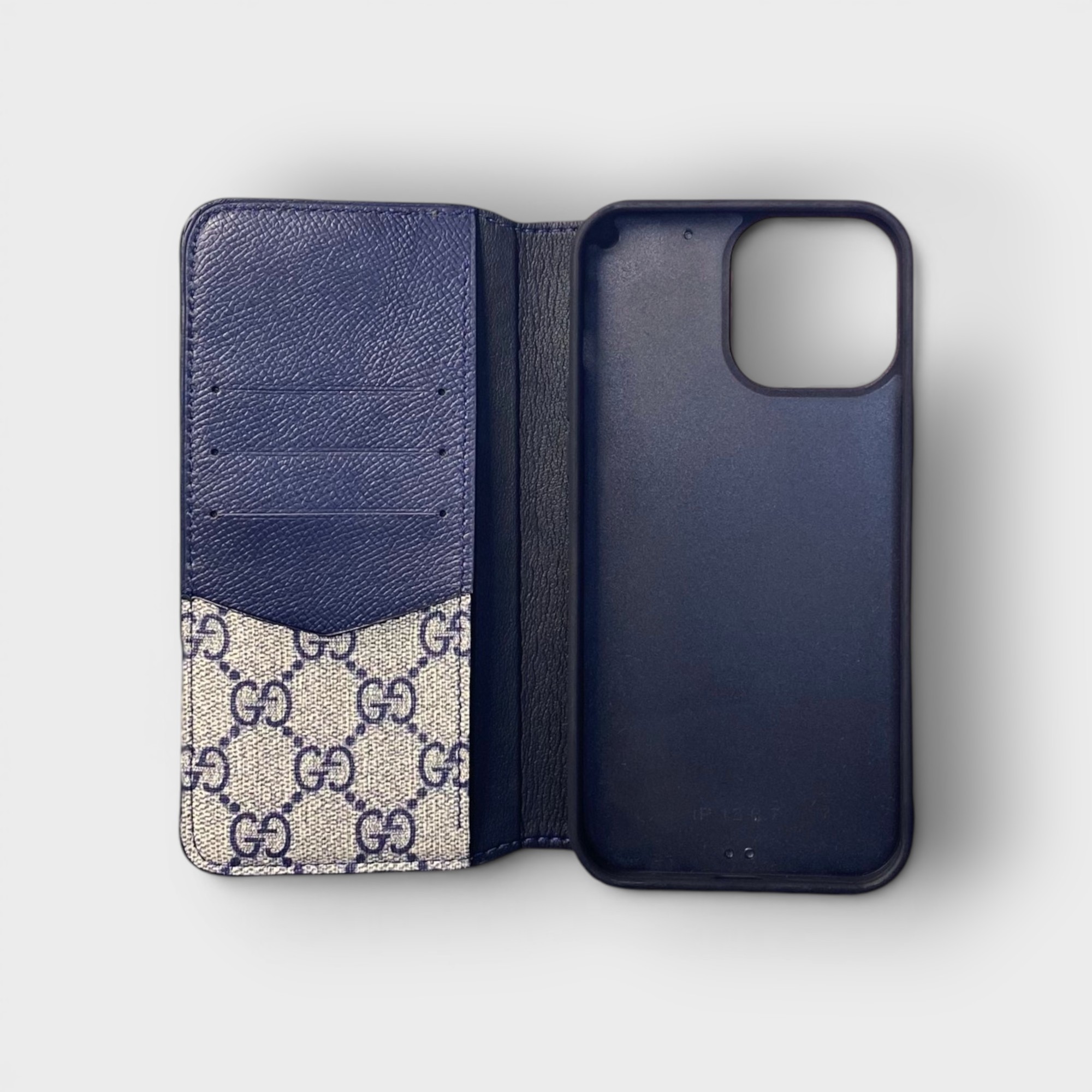 LS0608 - Bao da thủ công viền đen Flip - Gucci - Gucci Xanh - 13 Promax