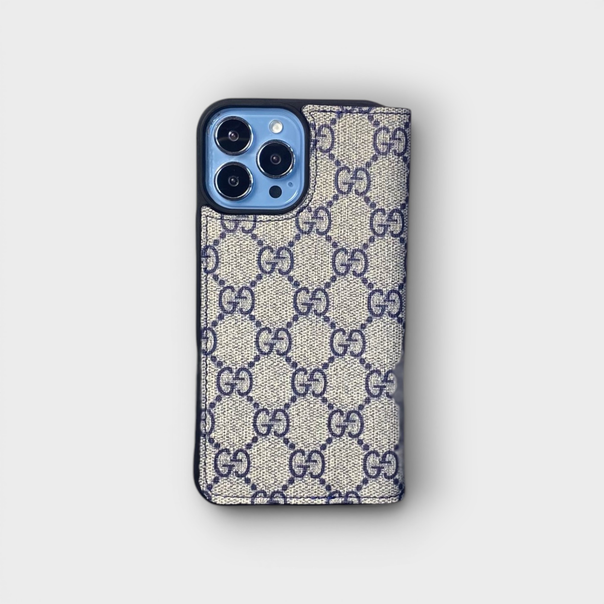 LS0608 - Bao da thủ công viền đen Flip - Gucci - Gucci Xanh - 13 Promax