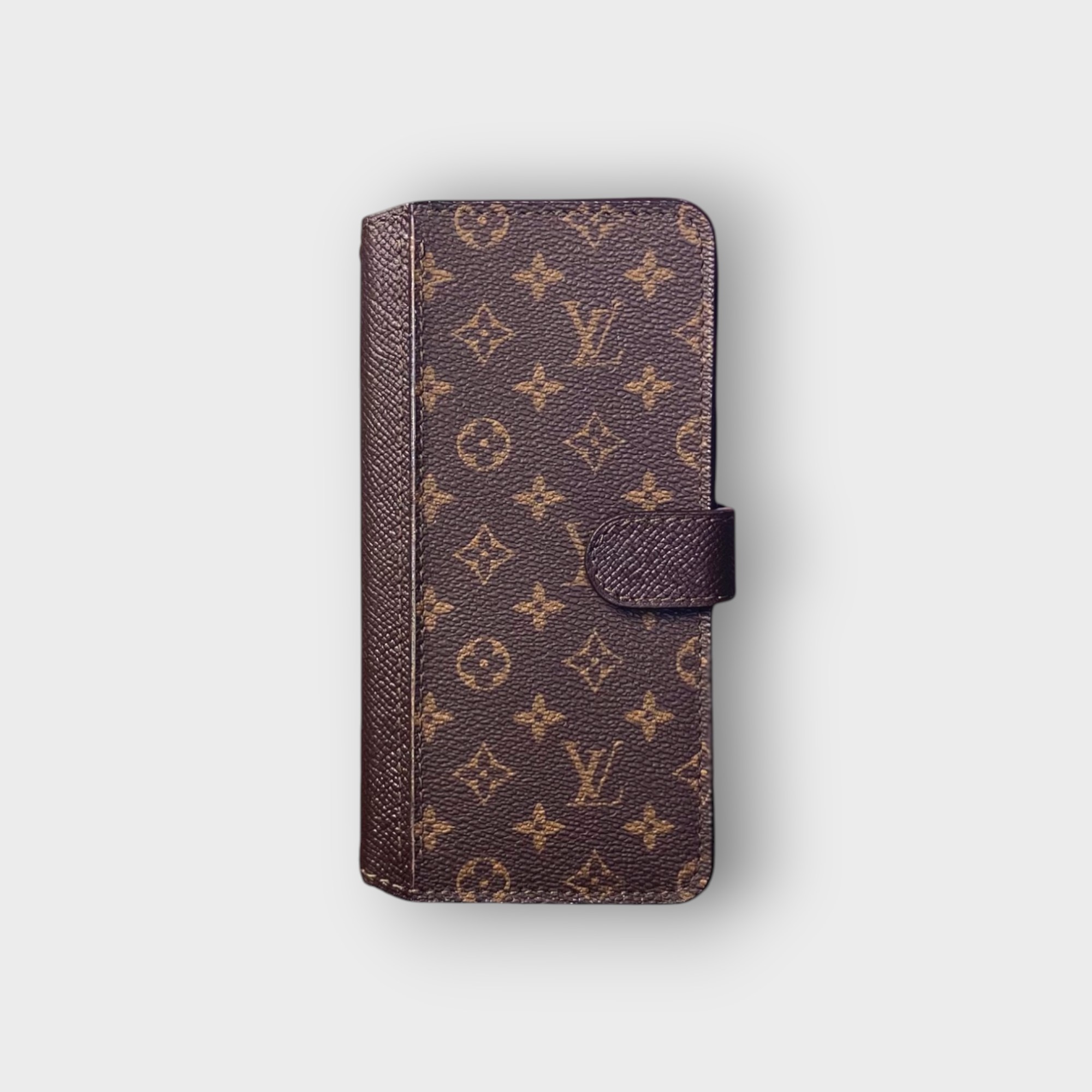 LS0612 - Bao da thủ công viền đen Flip Vero LV mix Epsom quai cài kèm dây đeo - LV - LV2 Chữ nâu - 14 Promax