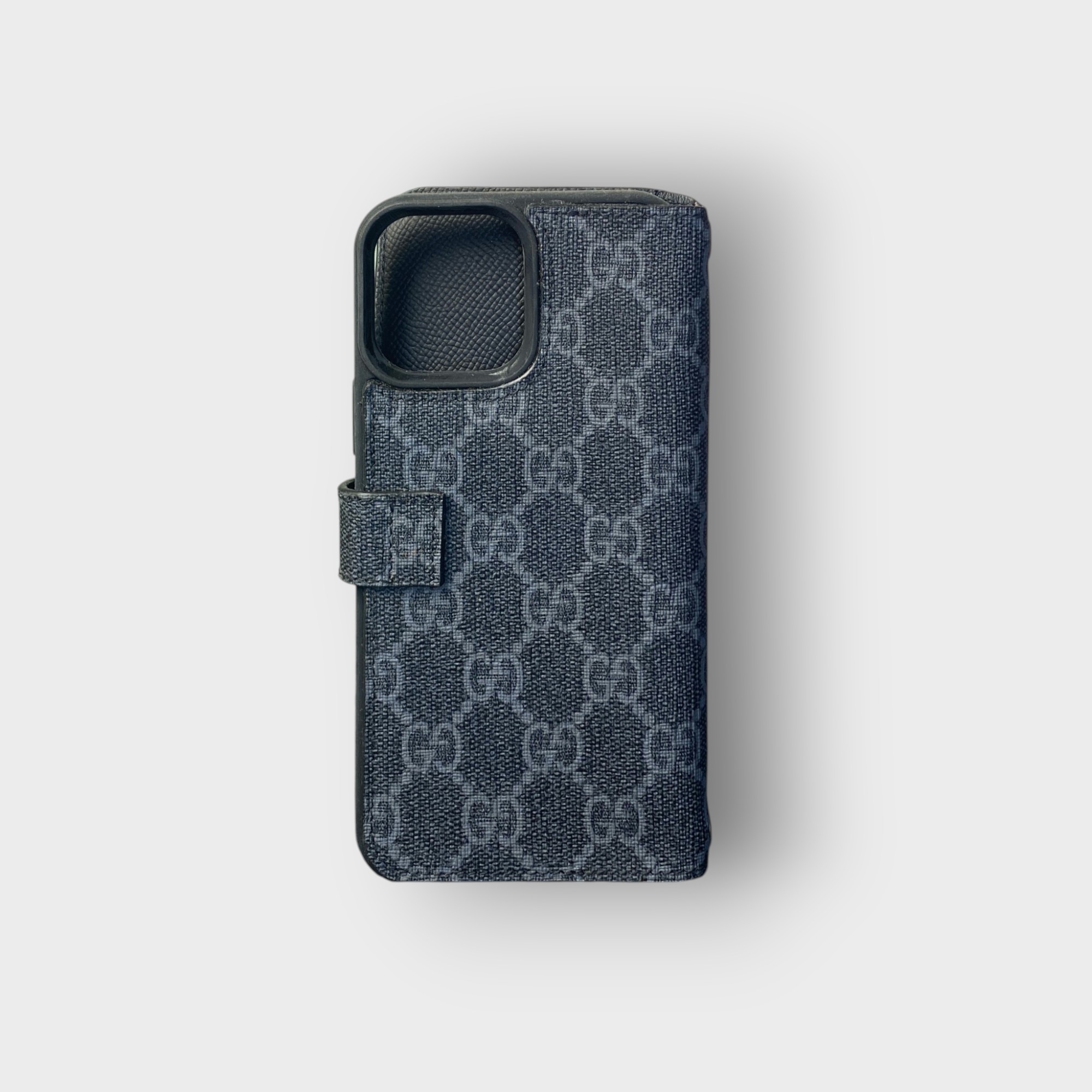 LS0625 - Bao da thủ công viền đen Flip quai cài kèm dây đeo - Gucci - Gucci Đen - 13 Promax