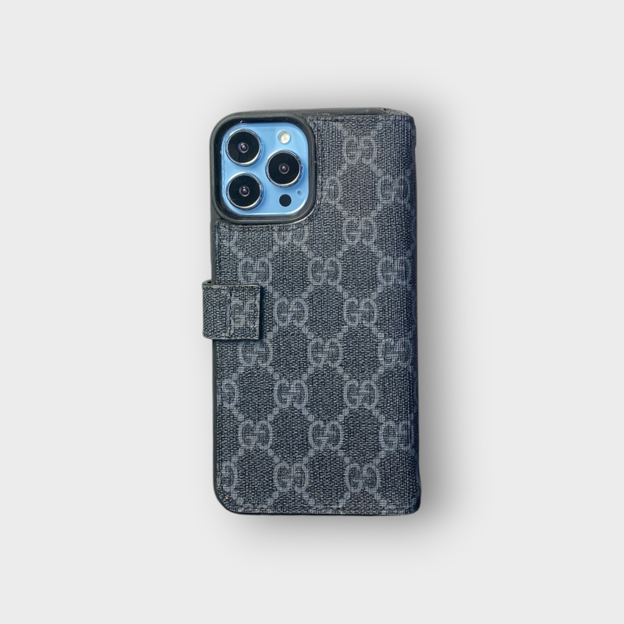 LS0625 - Bao da thủ công viền đen Flip quai cài kèm dây đeo - Gucci - Gucci Đen - 13 Promax