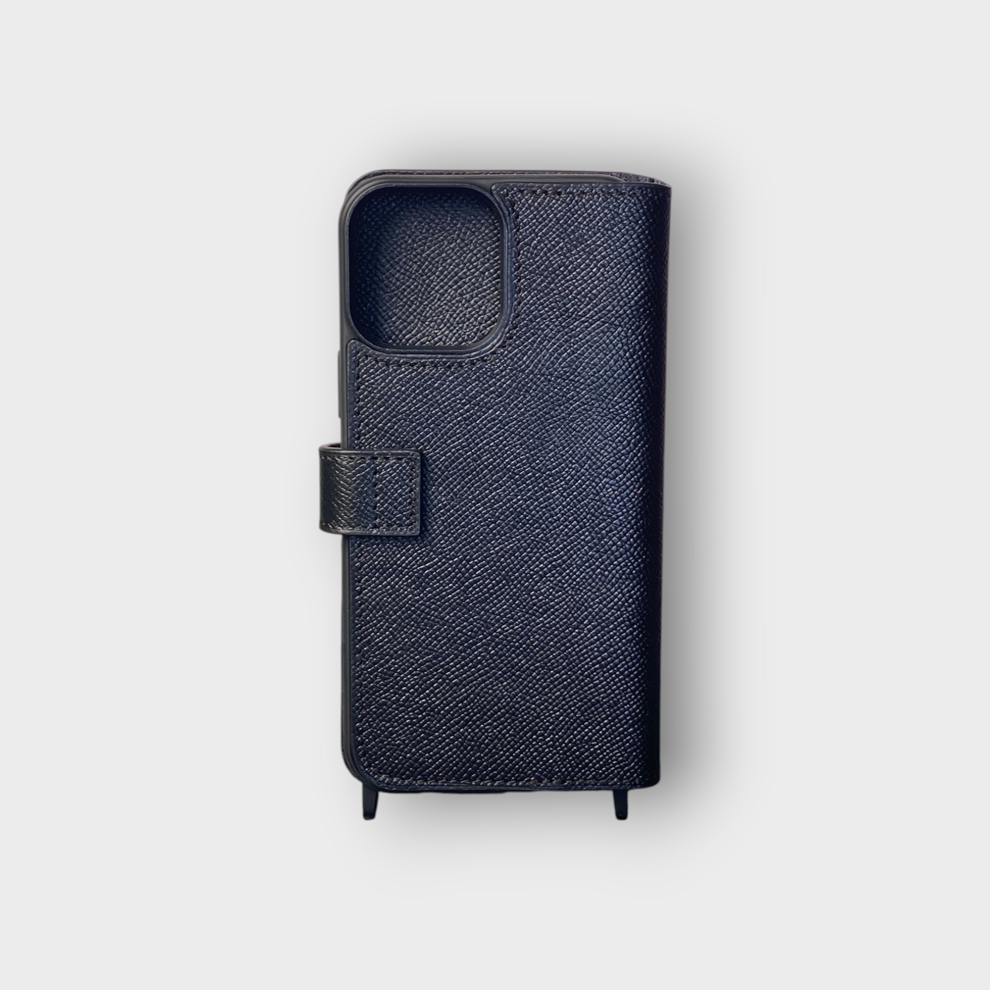 LS0632 - Bao da thủ công viền moca Flip quai cài kèm dây đeo - Epsom - E1 Đen - 13 Promax