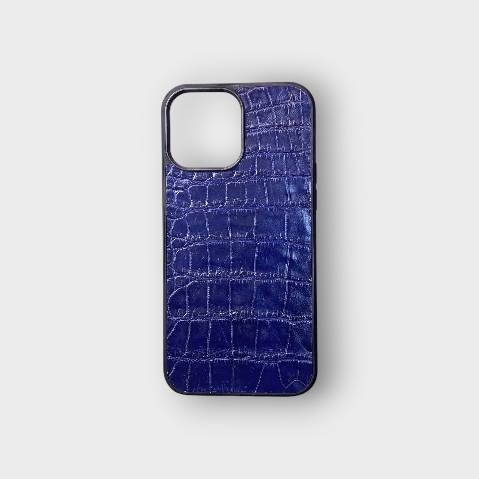 LS0634 - Ốp da thủ công viền đen - Cá sấu - CS2 Xanh navy - 13 Promax