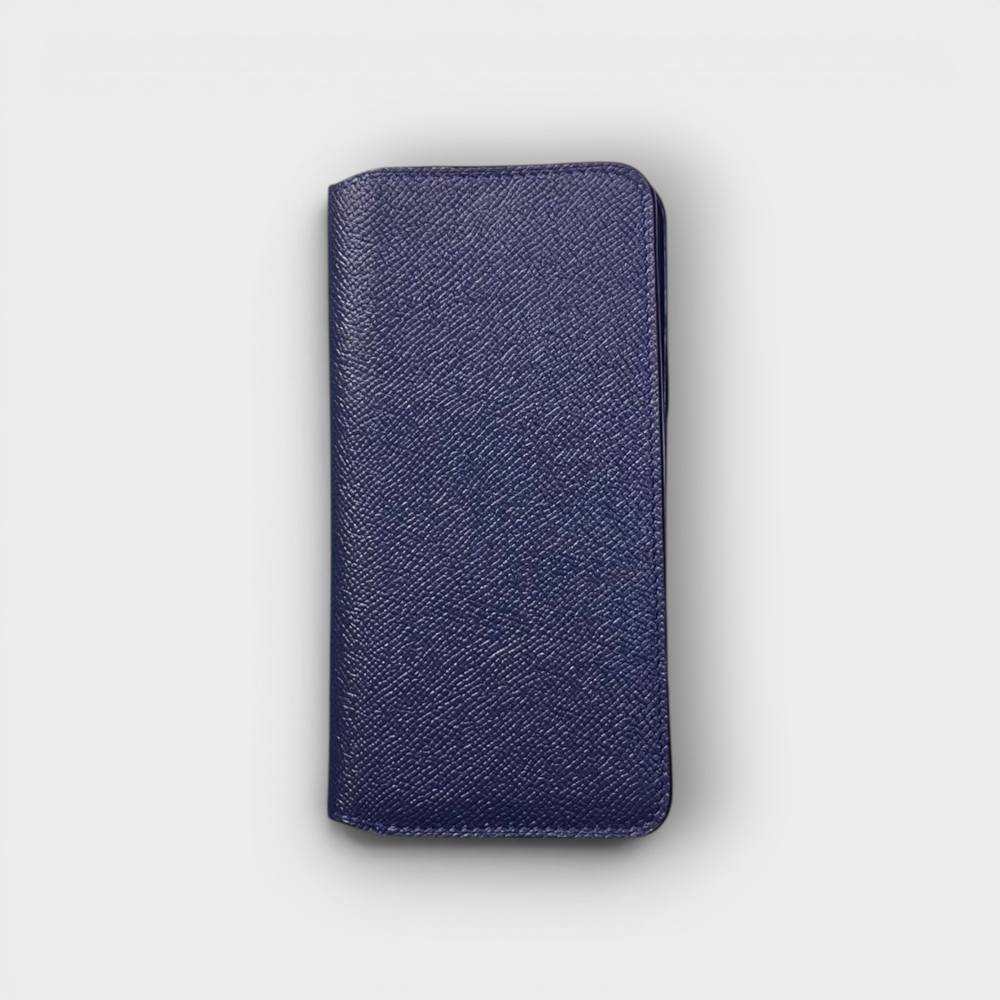 LS0637 - Bao da thủ công viền đen Flip kèm handstrap mix màu - Epsom - E3 Xanh navy - 13 Promax