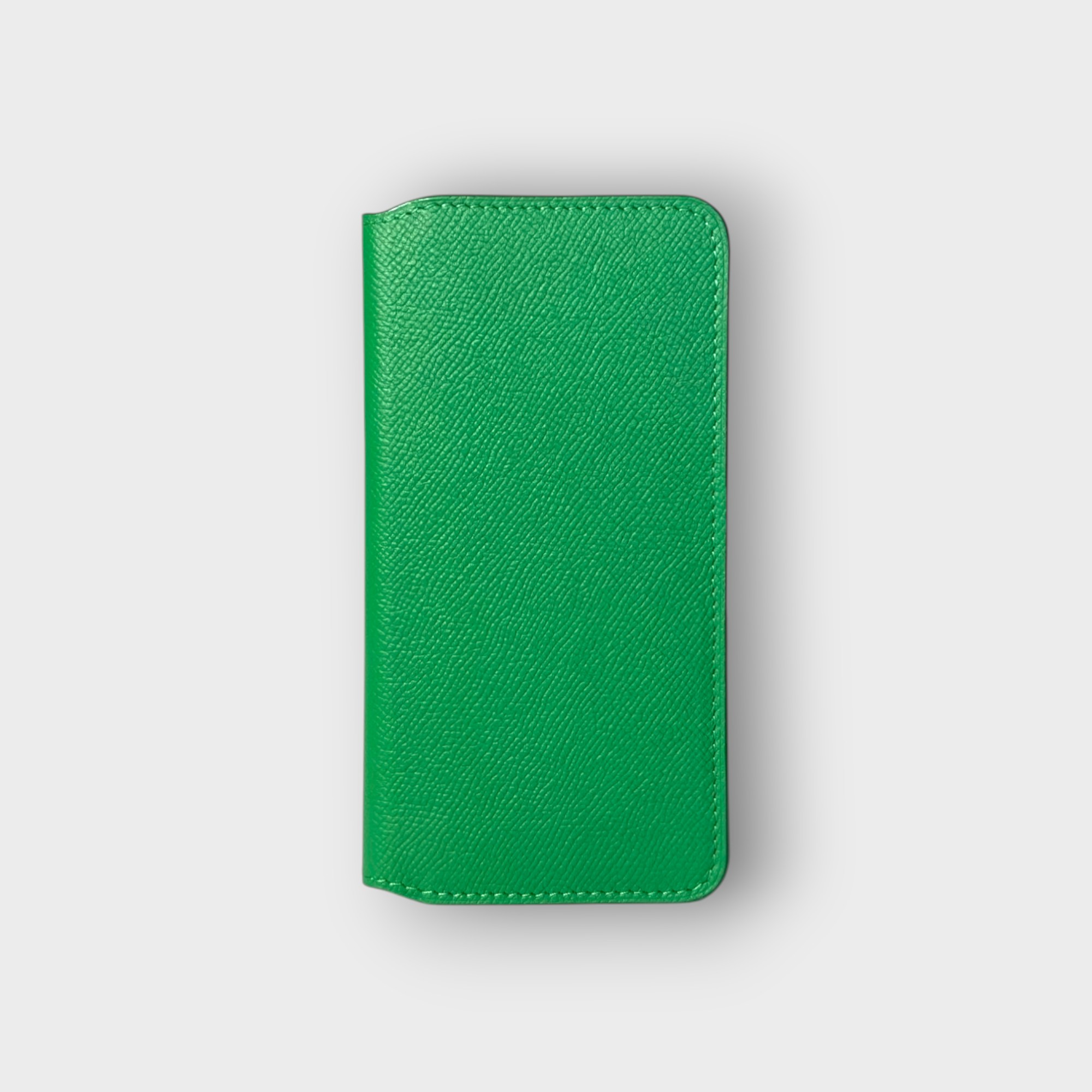 LS0643 - Bao da thủ công viền đen Flip - Epsom - E7 Xanh lá - 13 Promax