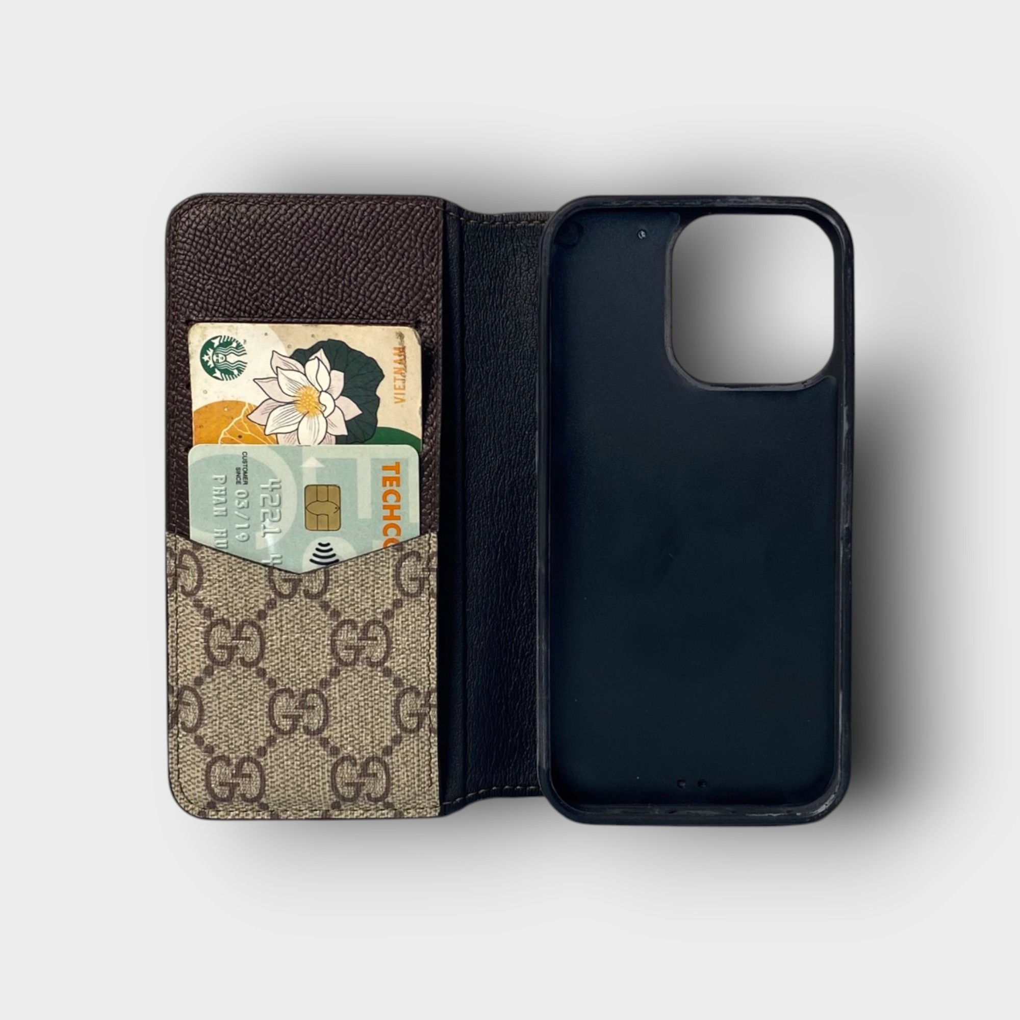 LS0873 - Bao da thủ công viền đen Flip - Gucci - Gucci Basic - 13 Pro
