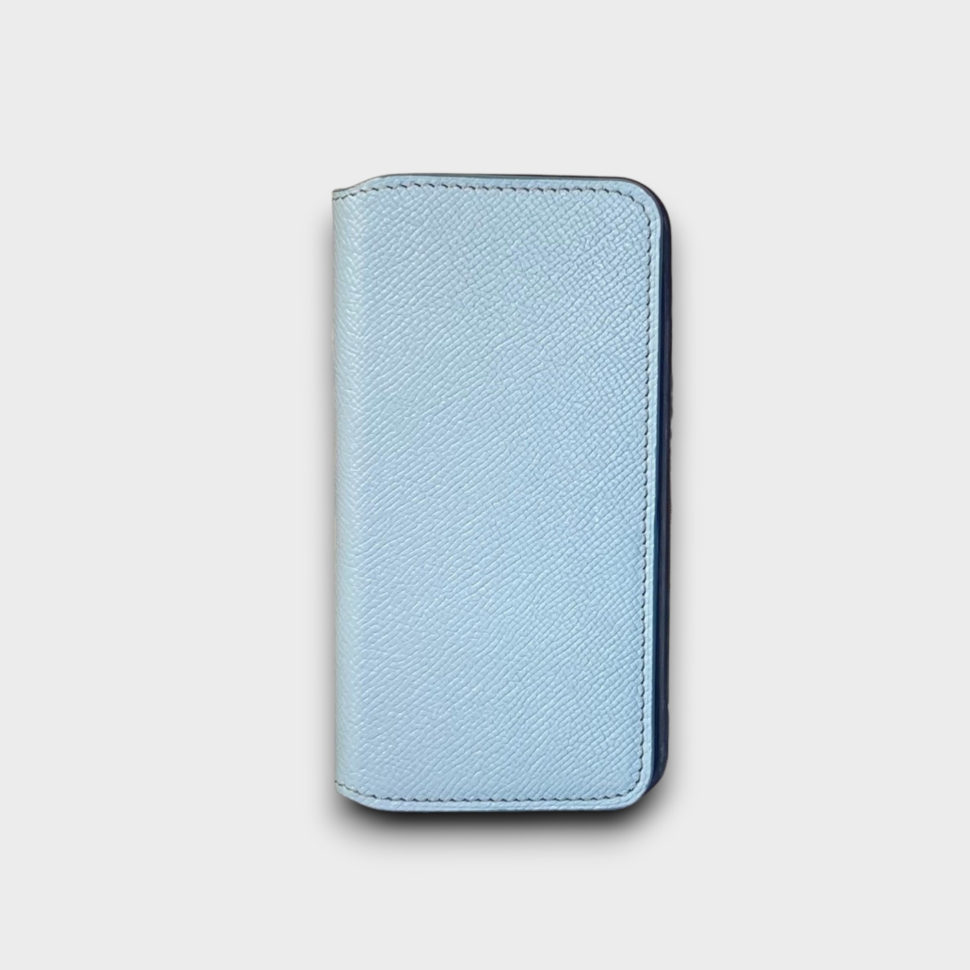 LS0888 - Bao da thủ công viền đen Flip - Epsom - E23 Xanh sierra - 13 Pro