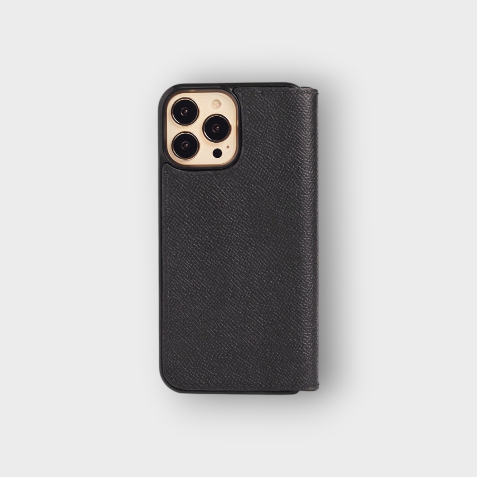 LS0928 - Bao da thủ công viền đen Flip - Epsom - E1 Đen - 13