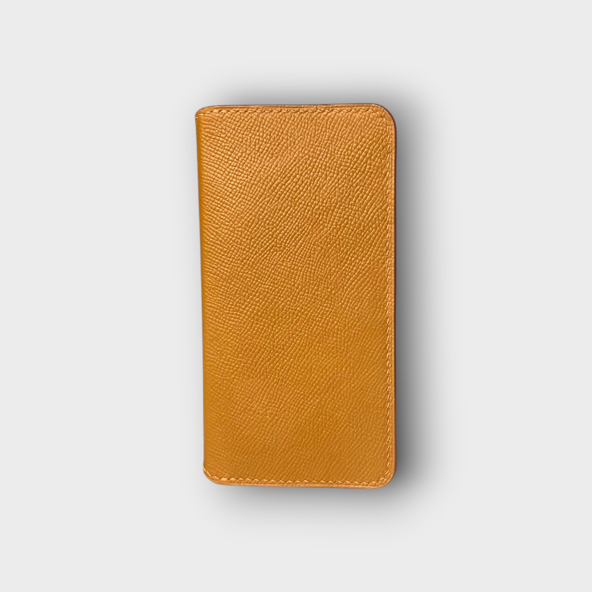 LS0929 - Bao da thủ công viền đen Flip - Epsom - E16 Nâu bò - 13