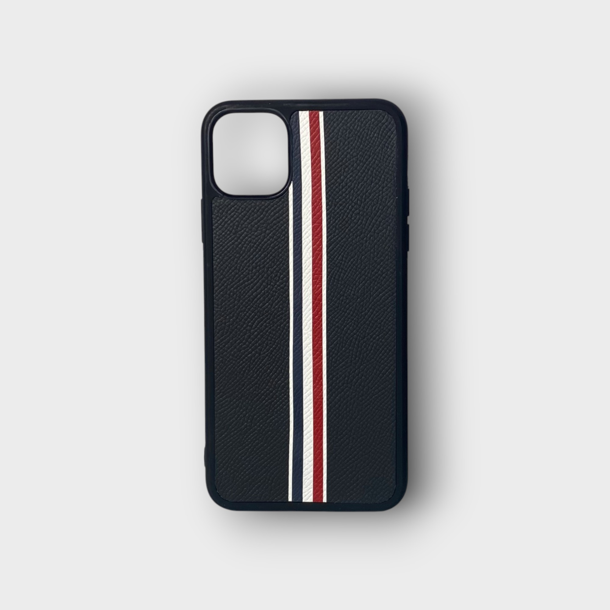 LS0999 - Ốp da thủ công viền đen Thom Browne - Epsom - E1 Đen - 11 Promax