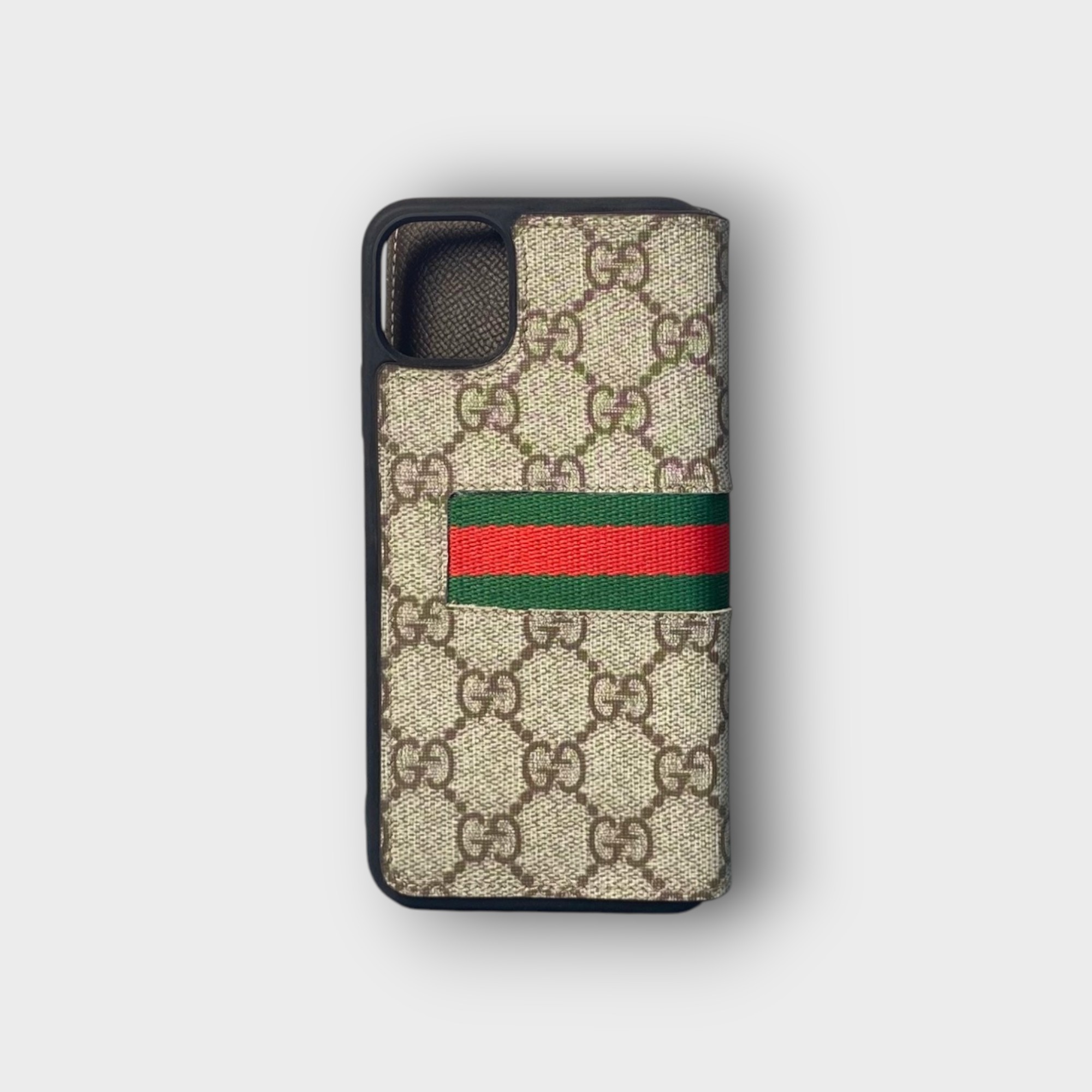LS1002 - Bao da thủ công viền đen Flip - Gucci kèm sọc xanh - Gucci Xanh - 11 Promax