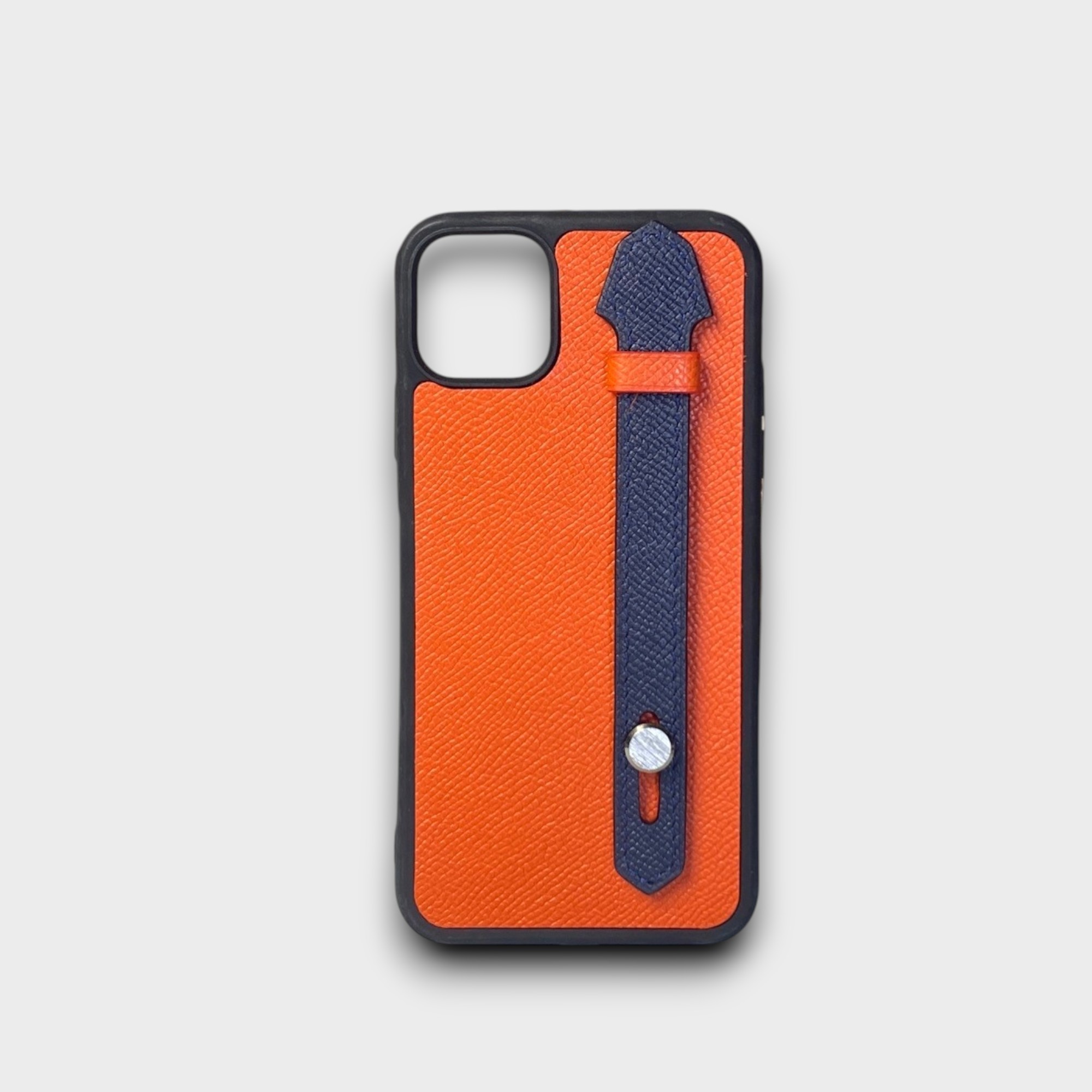 LS1088 - Ốp da thủ công viền đen handstrap thay thế - Epsom - E3 Xanh navy - 11 Promax