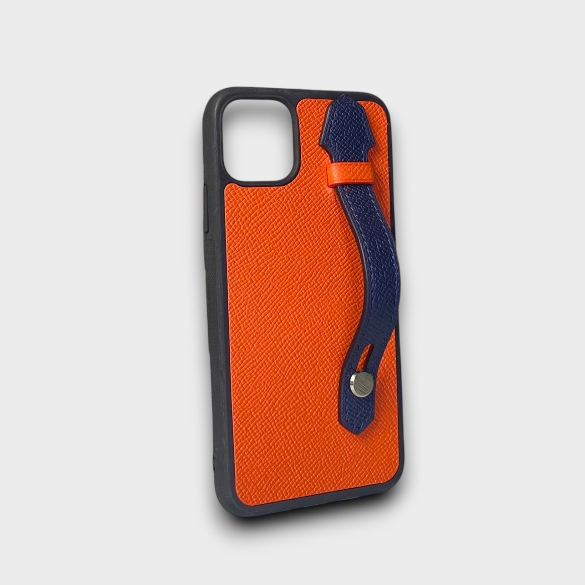 LS1088 - Ốp da thủ công viền đen handstrap thay thế - Epsom - E3 Xanh navy - 11 Promax