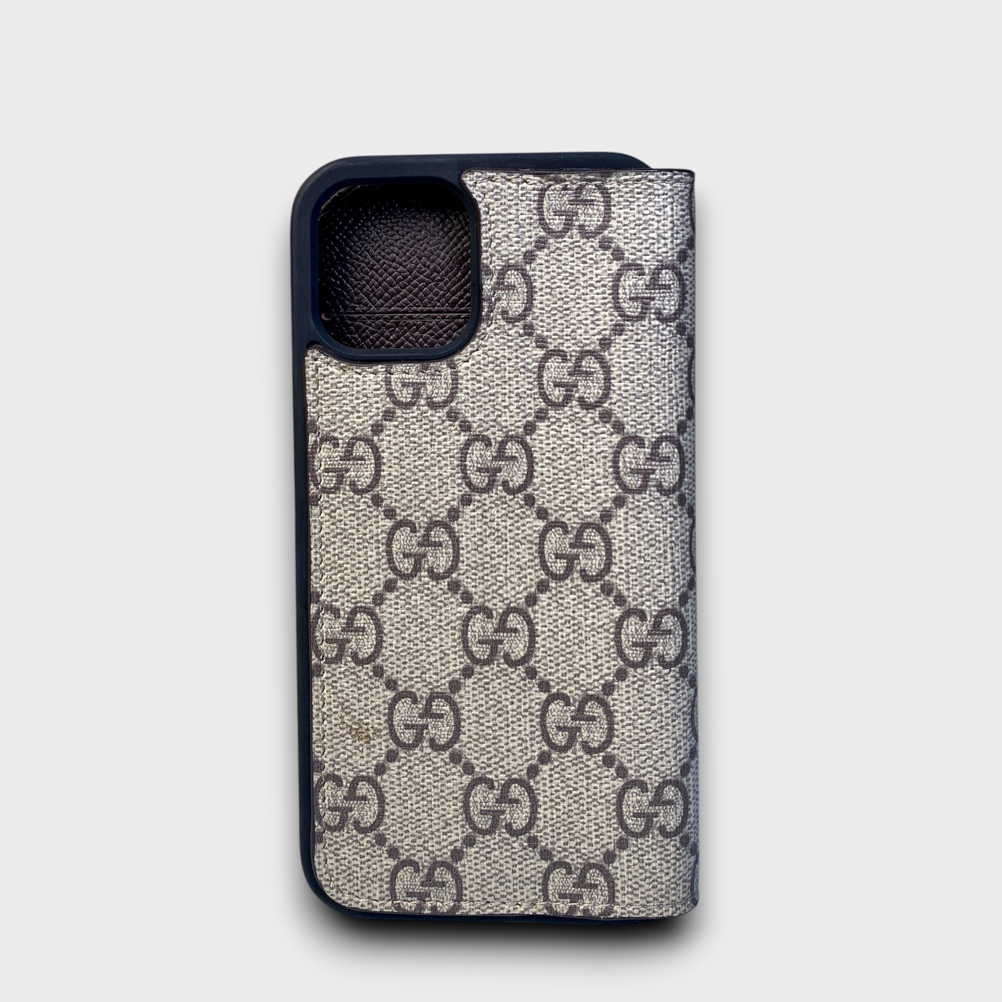 LS1105 - Bao da thủ công viền đen Flip - Gucci - Gucci Basic - 12/12Pro
