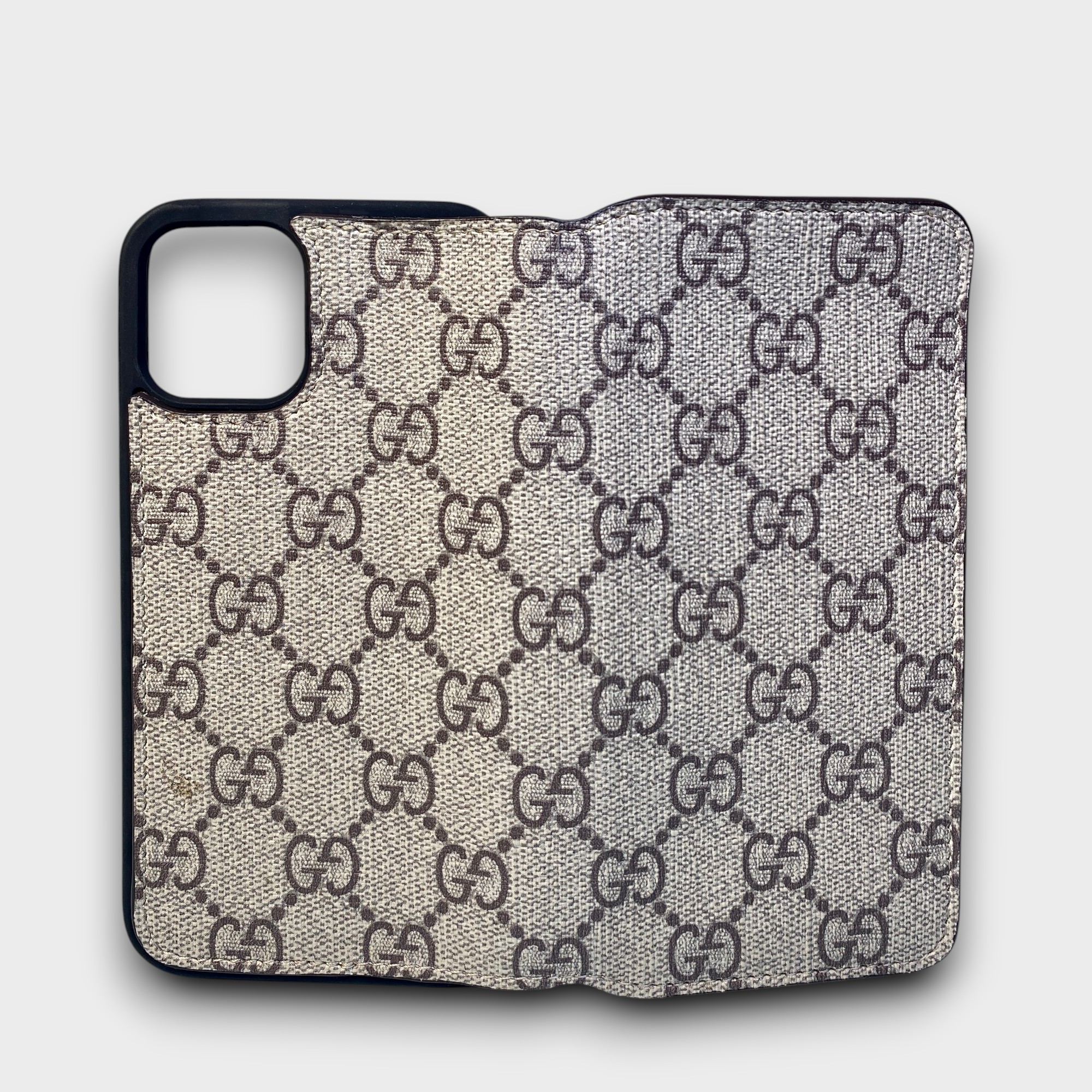 LS1105 - Bao da thủ công viền đen Flip - Gucci - Gucci Basic - 12/12Pro