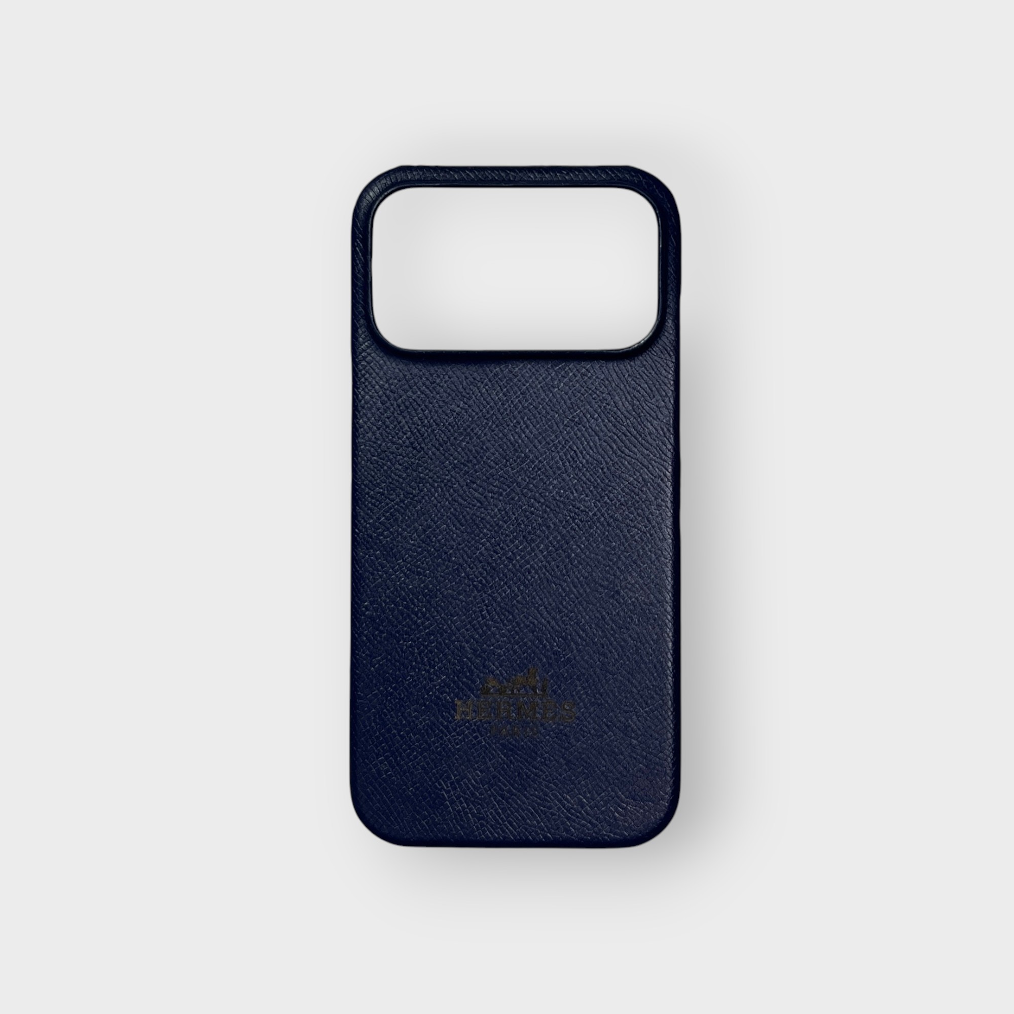 LS1136 - Ốp da thủ công viền full da khắc Hermes - Epsom - E3 Xanh navy - 17 Promax