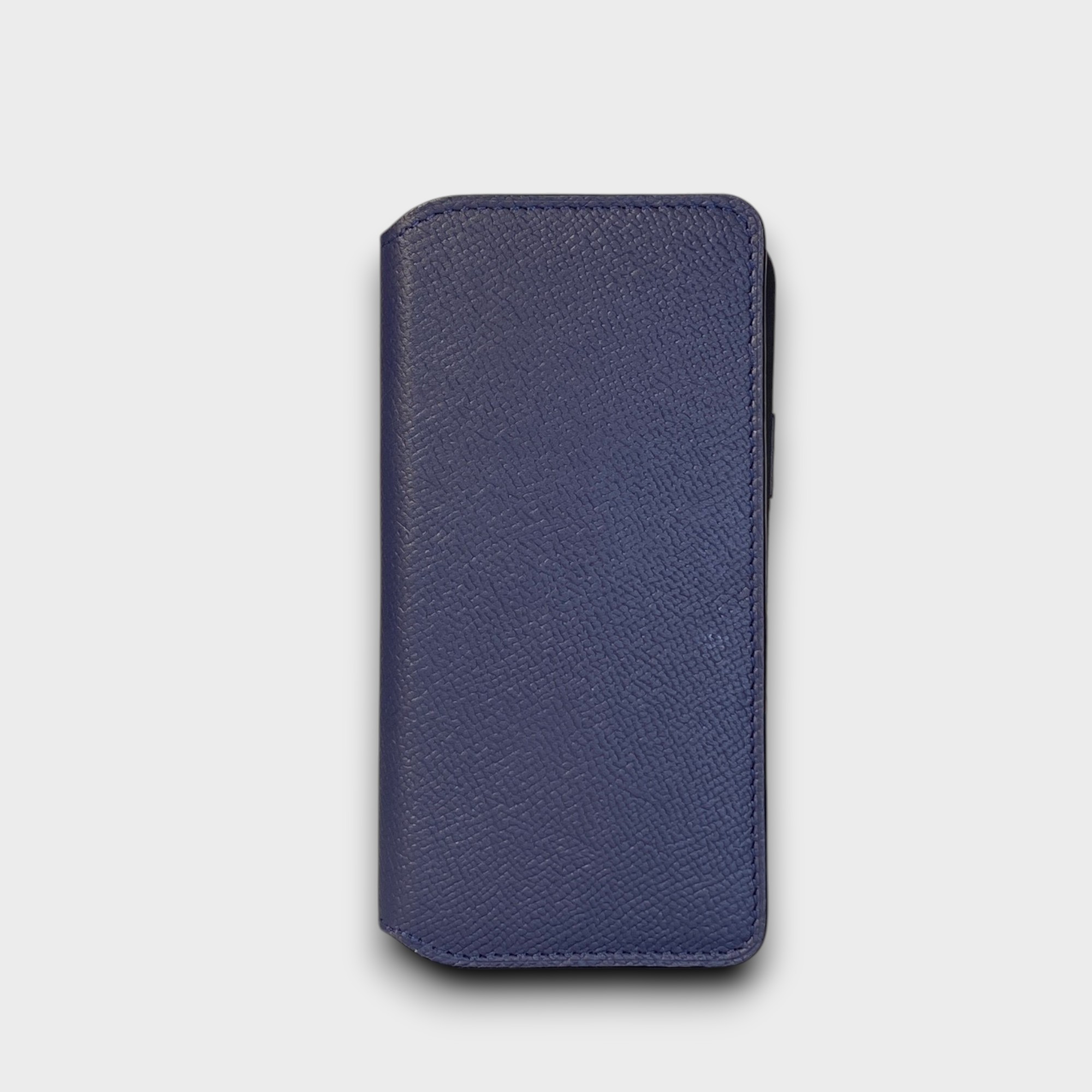 LS1273 - Bao da thủ công viền đen Flip - Epsom - E3 Xanh navy - 11 Pro