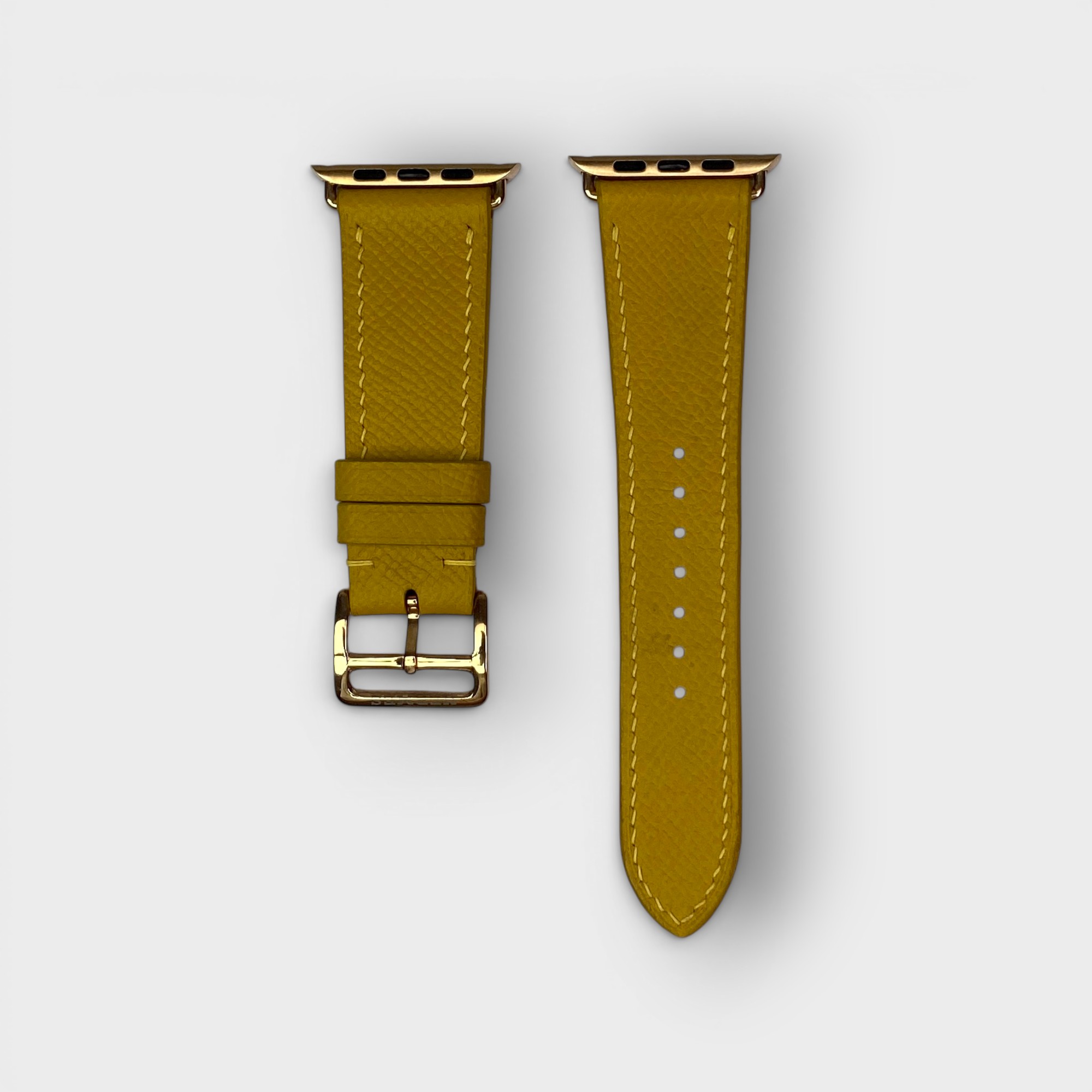 LS1394 - Dây da thủ công - Epsom - E24 Vàng - Khoá Kim Vàng - 42/44/45/46/49mm