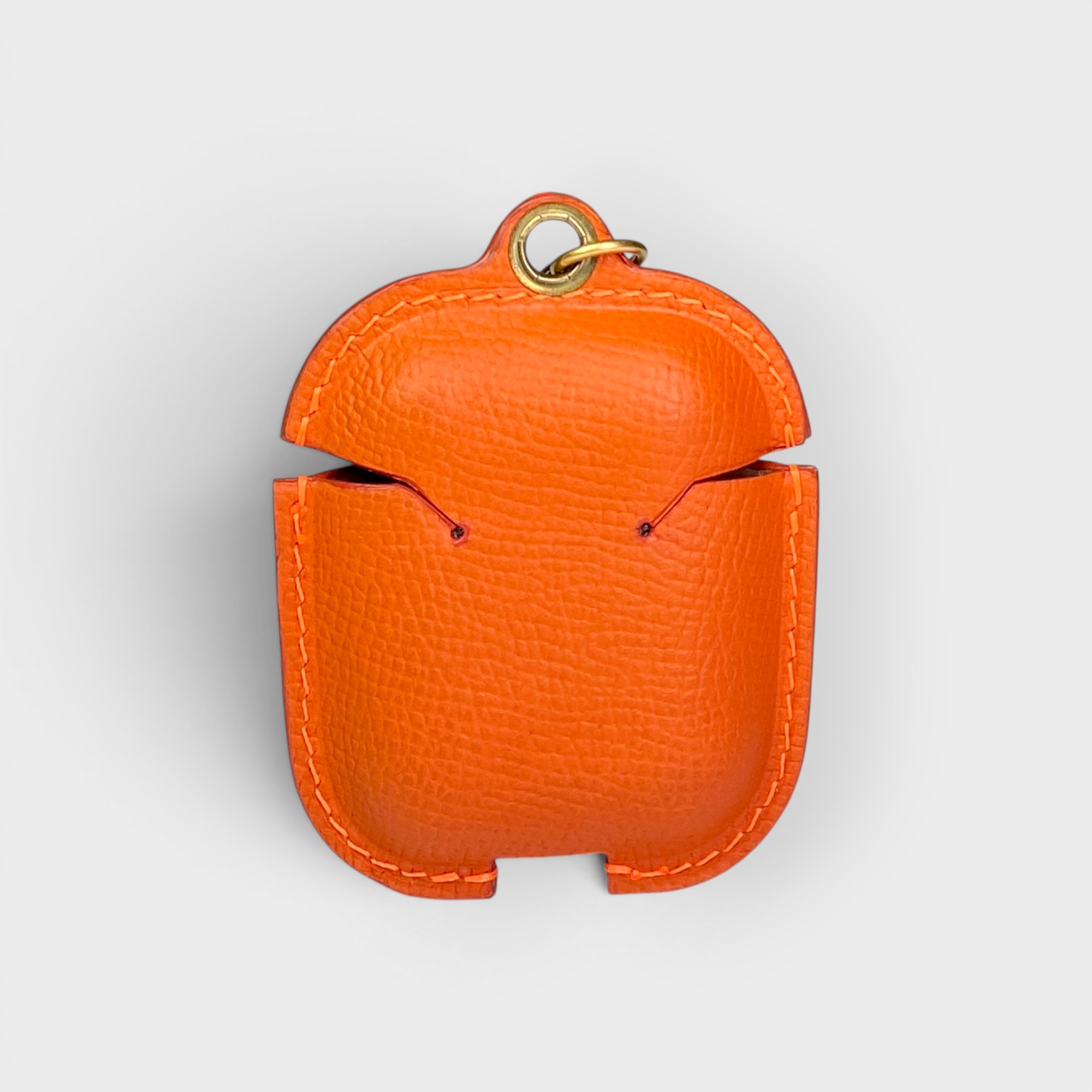 LS1431 - Vỏ airpods da thủ công cúc bấm mix màu - Epsom - Mix màu da - Airpod 1/2