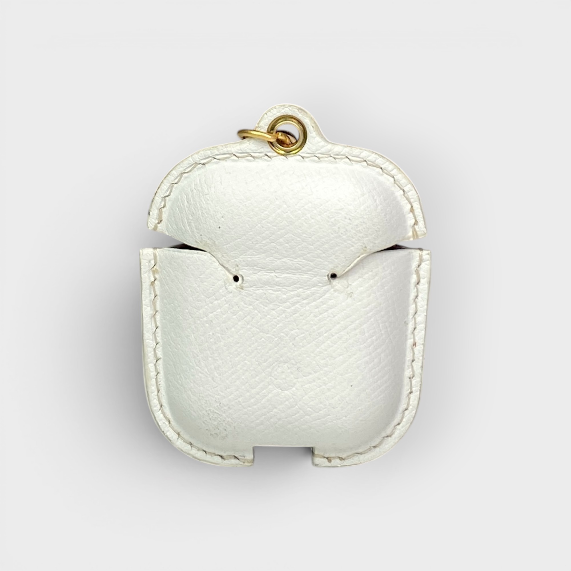 LS1434 - Vỏ airpods da thủ công cúc bấm mix màu - Epsom - Mix màu da - Airpod 1/2
