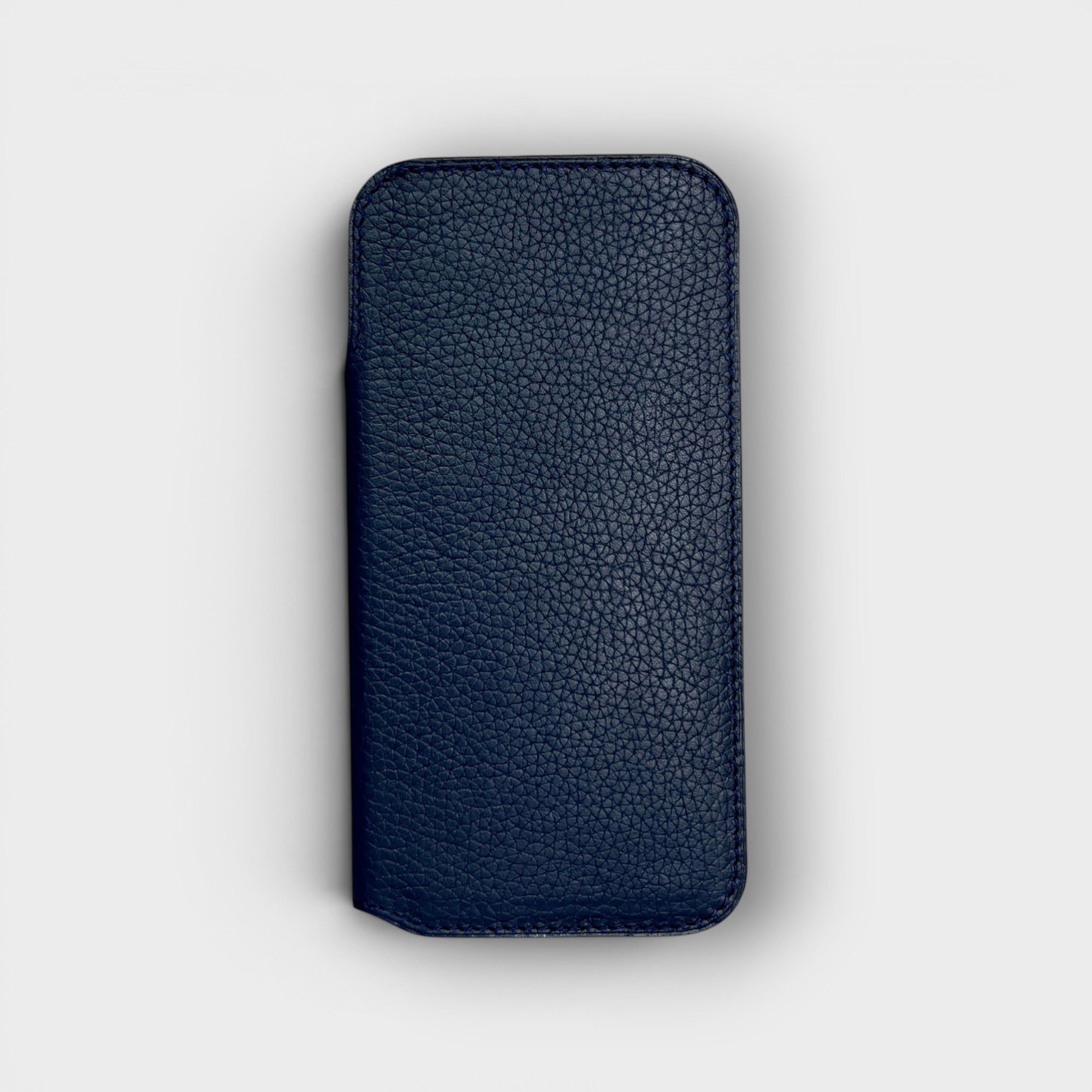LS1472 - Bao da thủ công viền đen Flip - Togo - E3 Xanh navy - 17 Promax