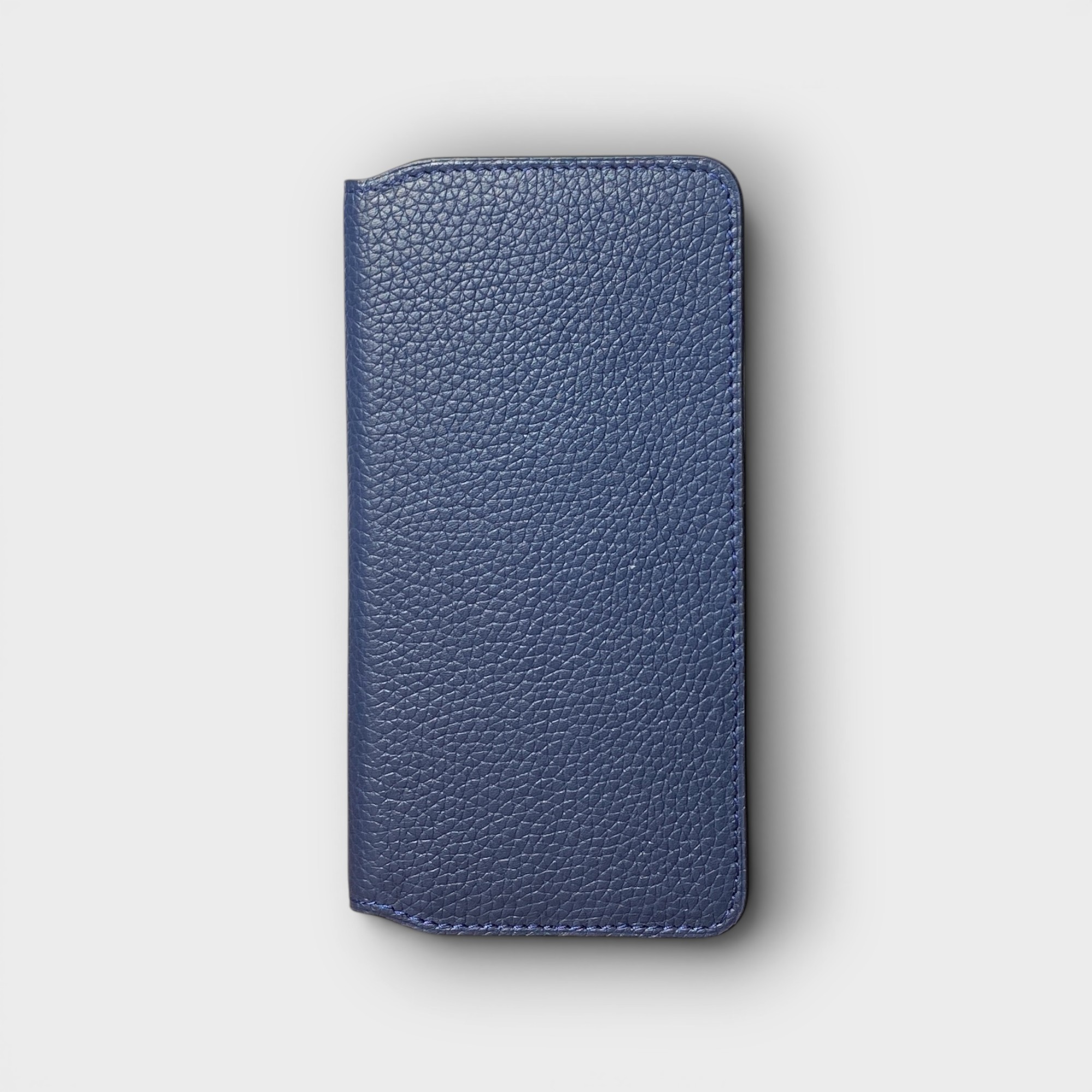 LS1497 - Bao da thủ công viền đen Flip - Togo - TG4 Xanh navy - 16 Plus