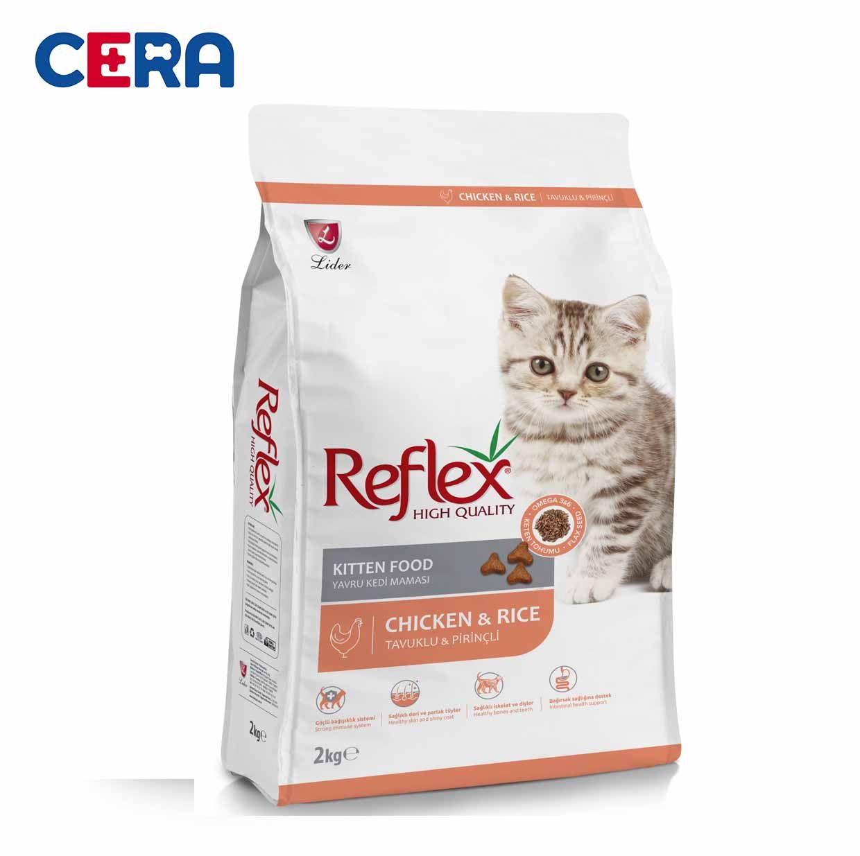 Thức Ăn Cho Mèo Reflex Kitten Cat Food Chicken & Rice (2Kg) - Mèo Con