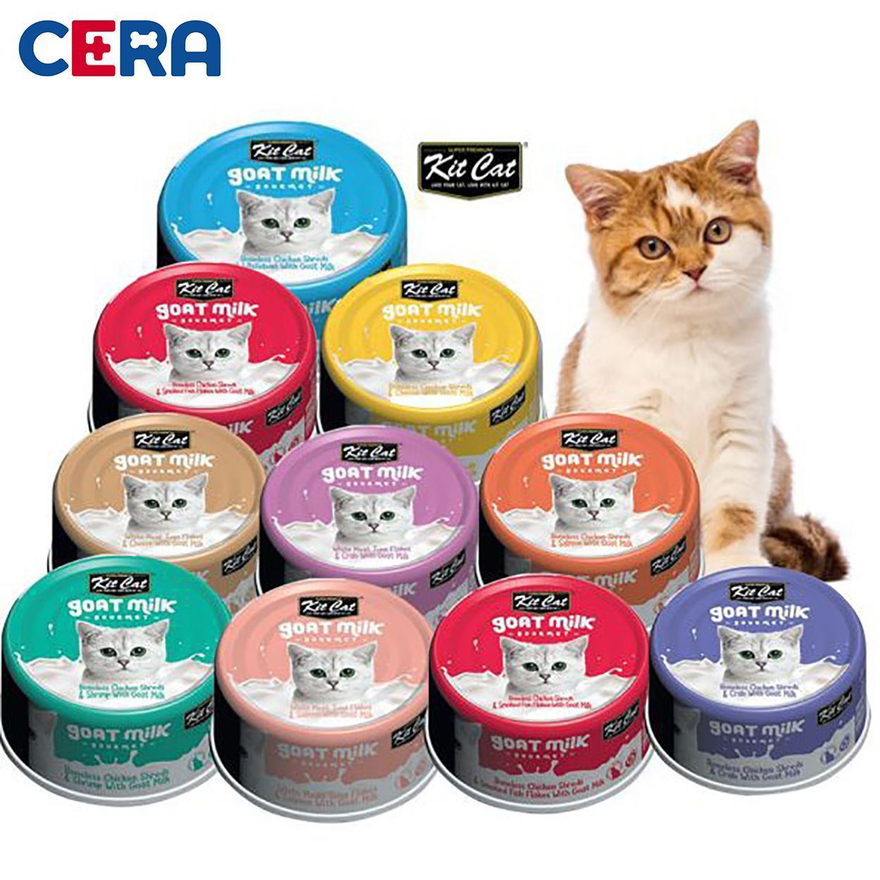 Pate Sữa Dê Kit Cat Mix 70gr (24 lon / 1 thùng).