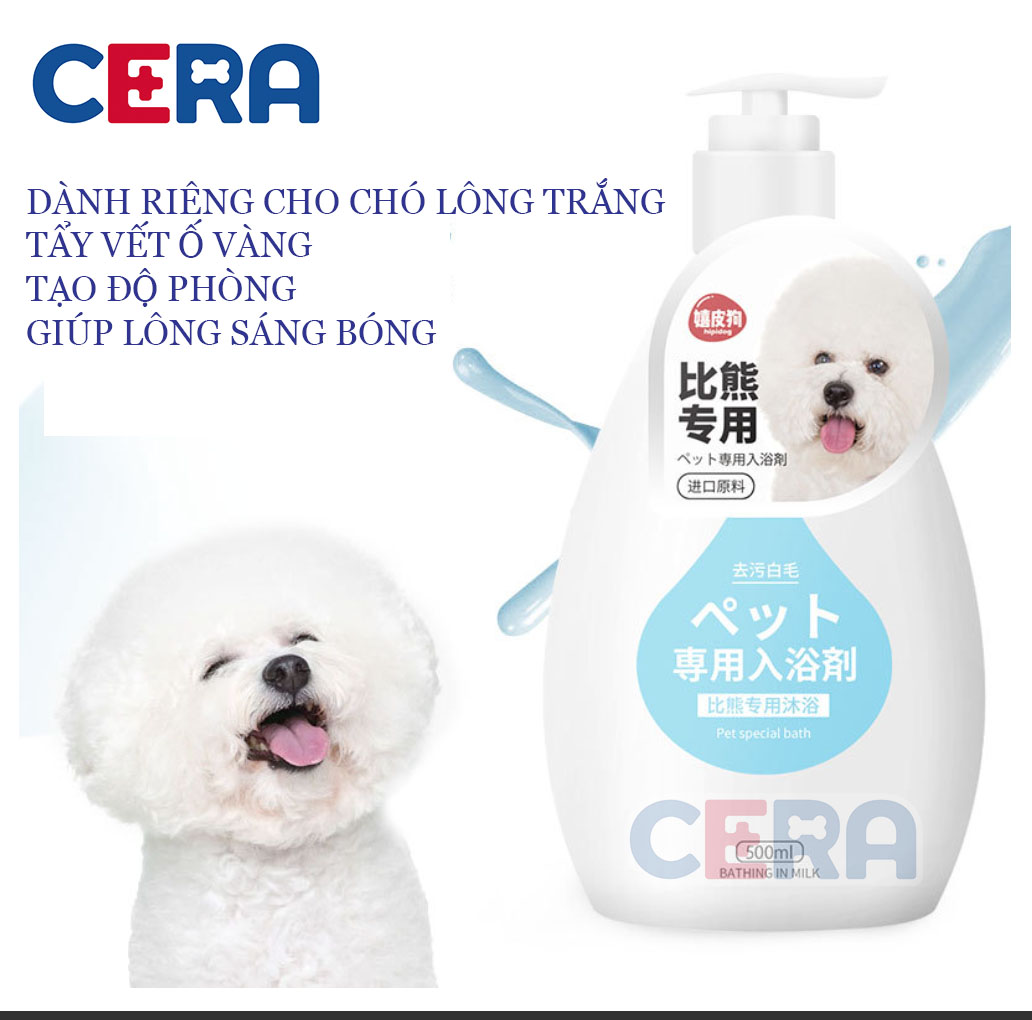 Sữa Tắm Nước Hoa Cao Cấp Cho Chó Lông Trắng - Poodle Trắng 500ml