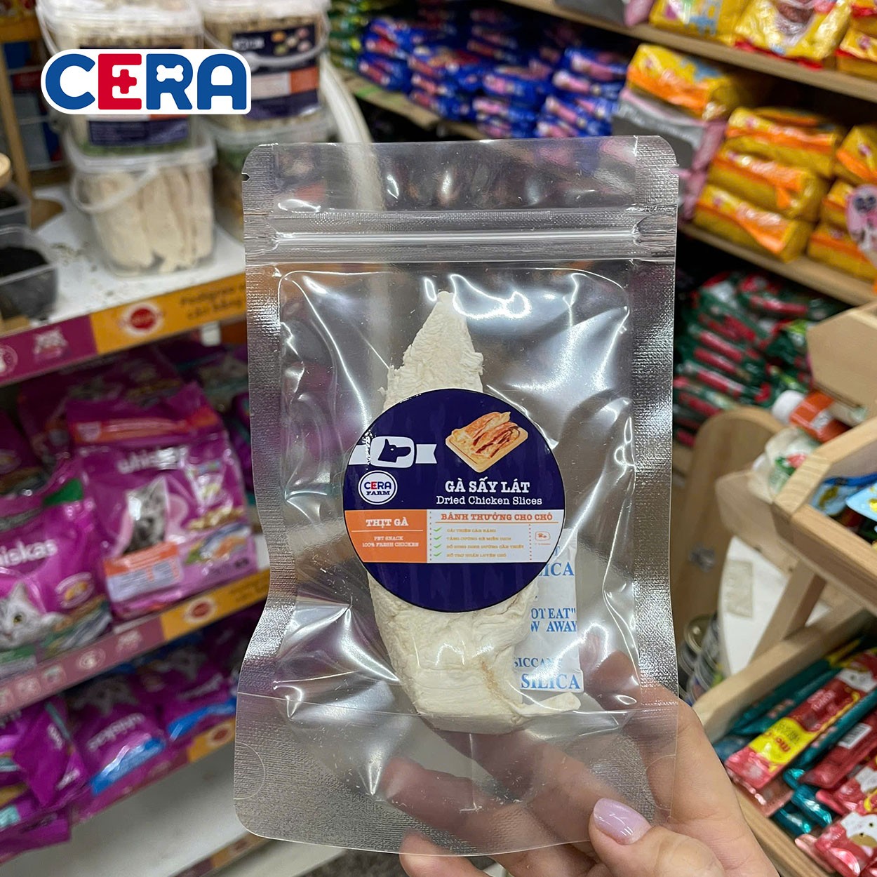 Ức Gà Sấy Lạnh 1 Lát Cho Chó Mèo