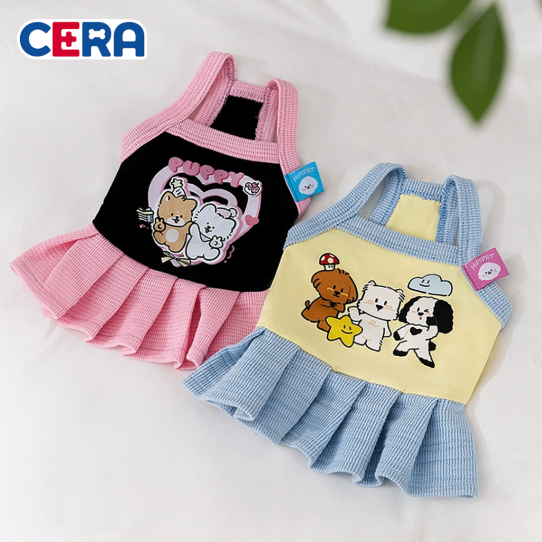 Đầm Thun Cho Chó Mèo Vải Coton Thoáng Mát - Quần Áo 088