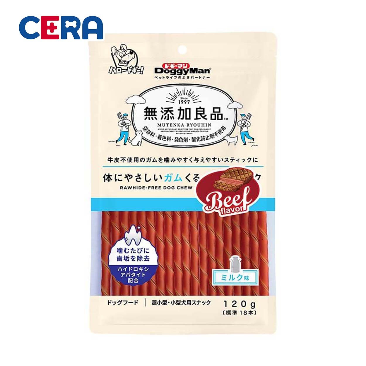 Snack - Bánh Thưởng Cho Chó Mèo Hương Da Bò - Doggy Man 120g