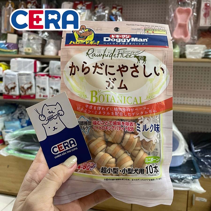 Snack - Bánh Thương Xương Nơ Hương Sữa Và Gà 10 Cây - Doggy Man