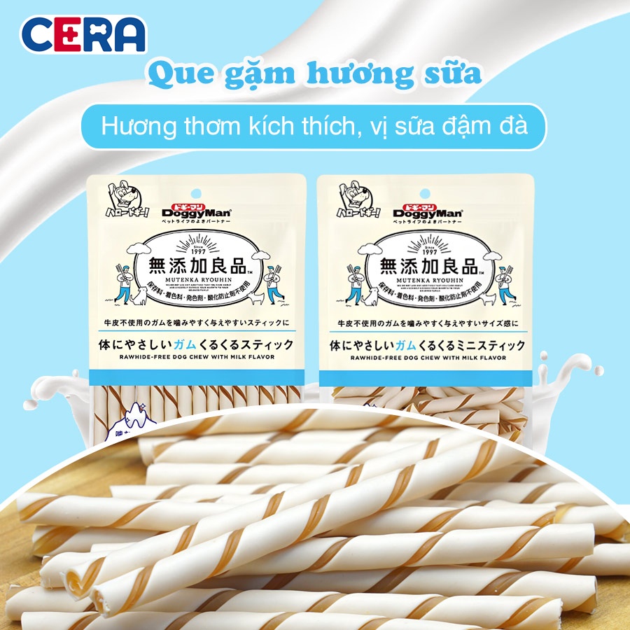 Snack - Bánh Thưởng Que Gặm Cho Chó Hương Sữa - Doggy Man 120g