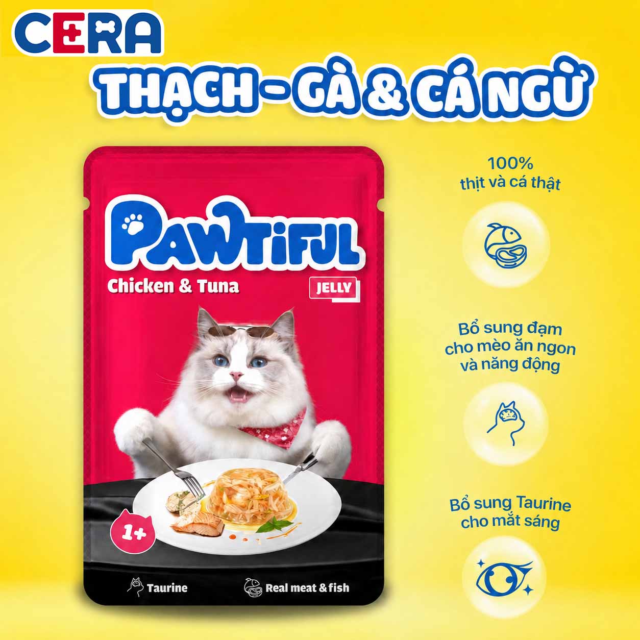 Pate Dinh Dưỡng Cho Mèo - Pate Pawtiful 70g