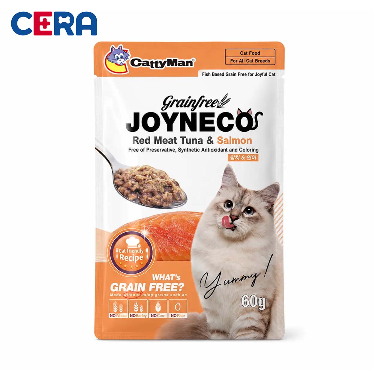 Pate Mèo Joyneco CattyMan 60g - Cá Ngừ Đỏ & Cá Hồi