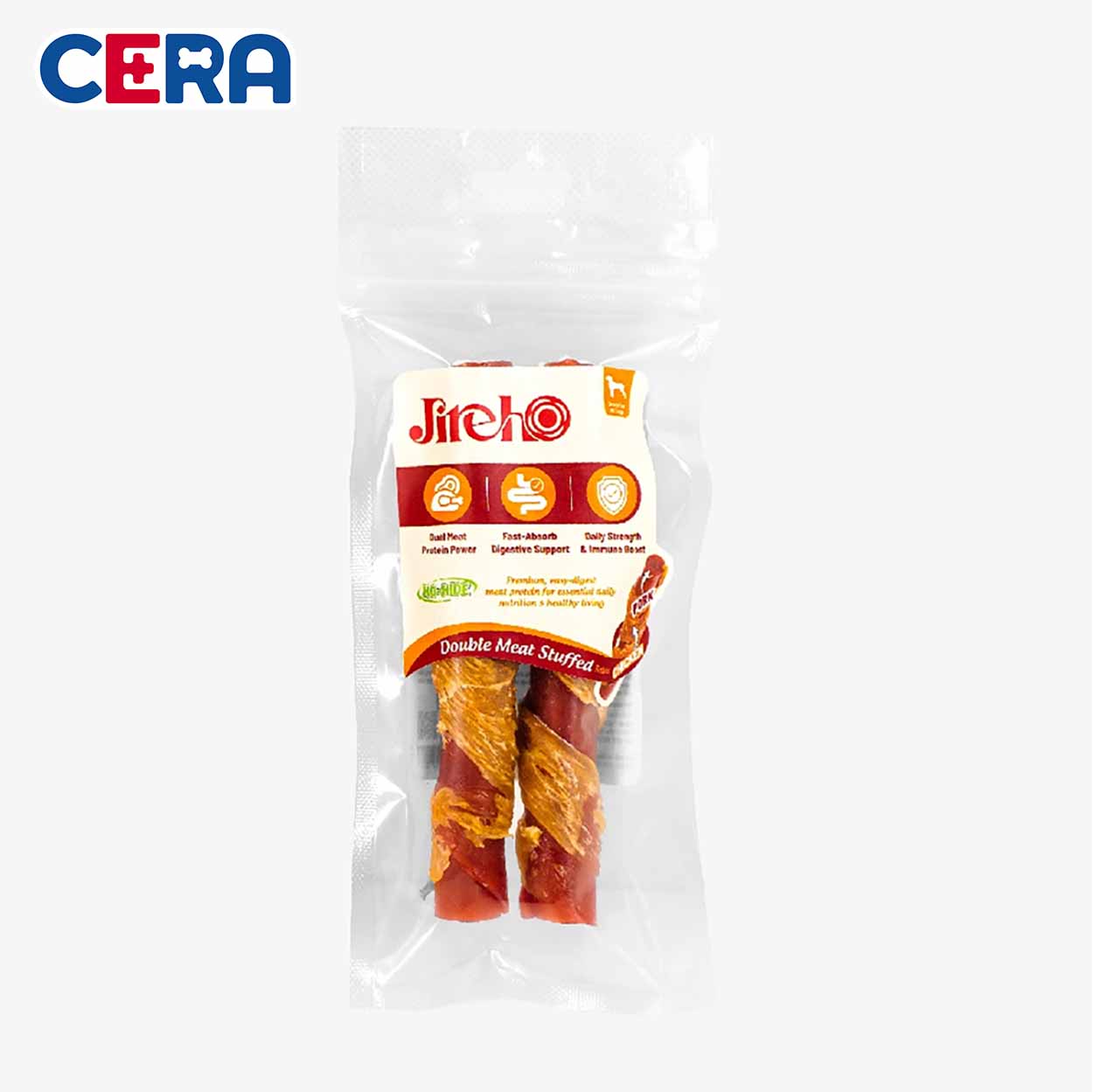 Snack - Bánh Thưởng Que Xoắn Nhân Thit Heo Quấn Gà - Jireho 76g