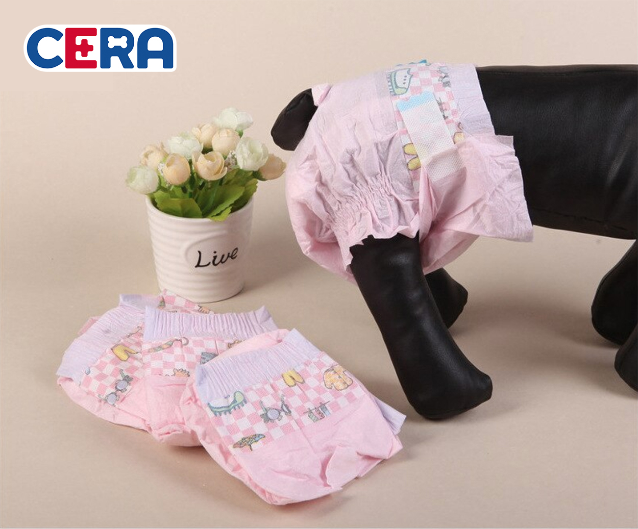Tã Quần Cho Chó Cái Dono - Lẻ 2 Cái Size XS (22-40cm)