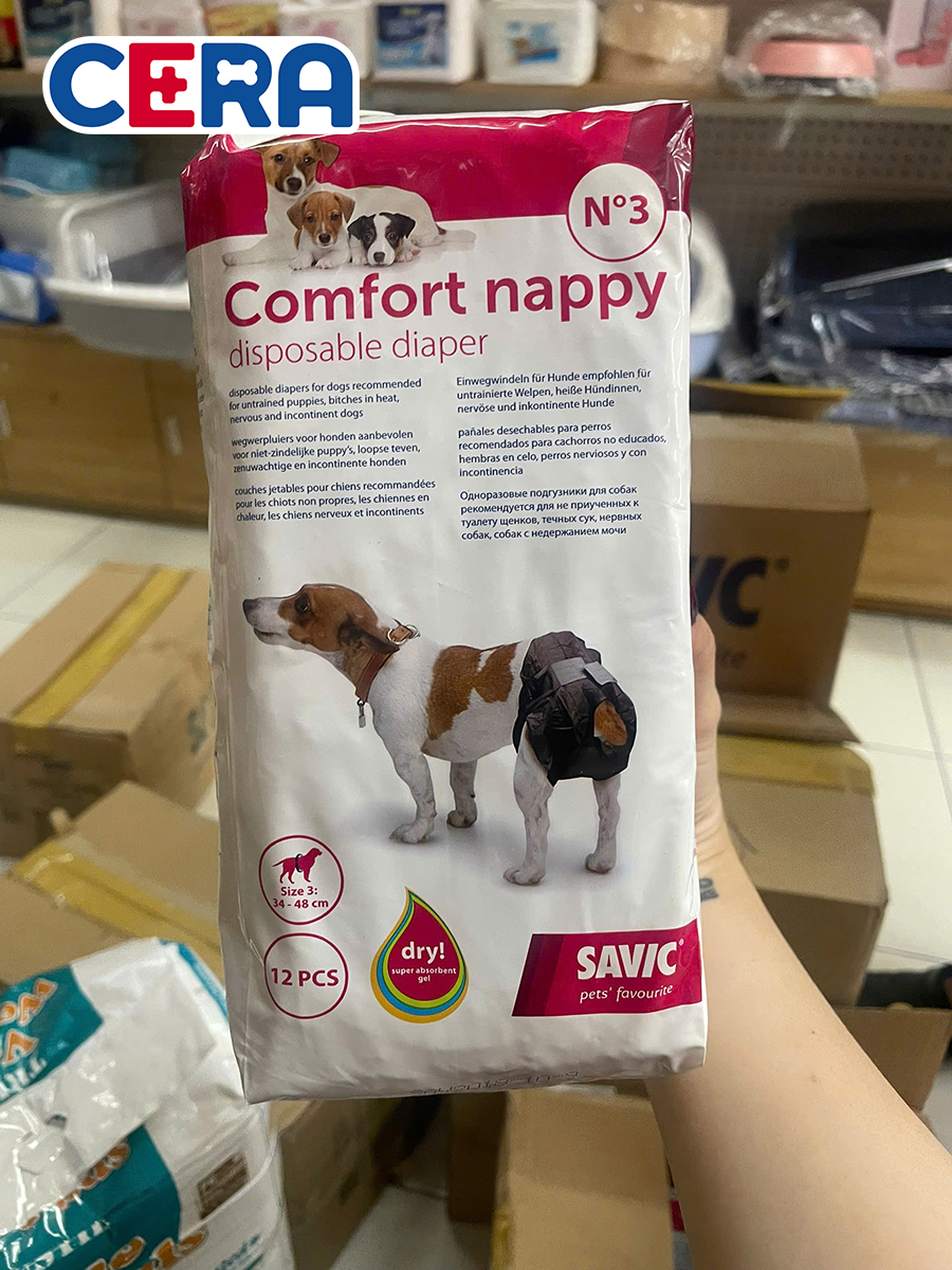 Tã Quần Cho Chó Xuất Xứ Bỉ Savic - Comfort Nappy 1 Miếng