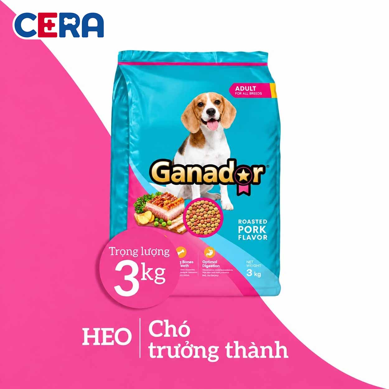 Hạt Chó Ganador Vị Heo Quay - Roasted Pork Dog Food
