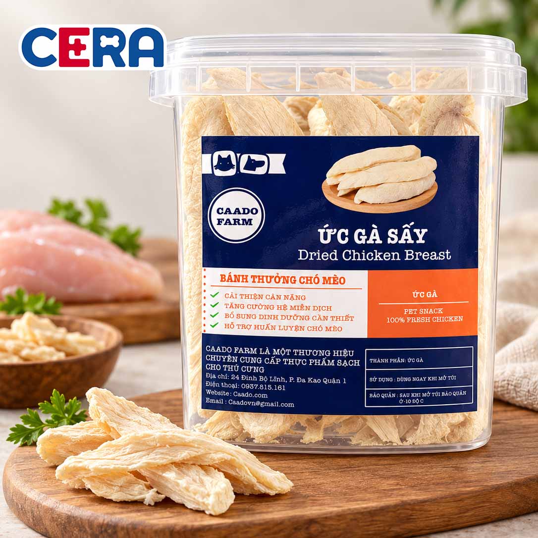 Ức Gà Miếng Sấy Khô - Dried Chicken Breast 350g
