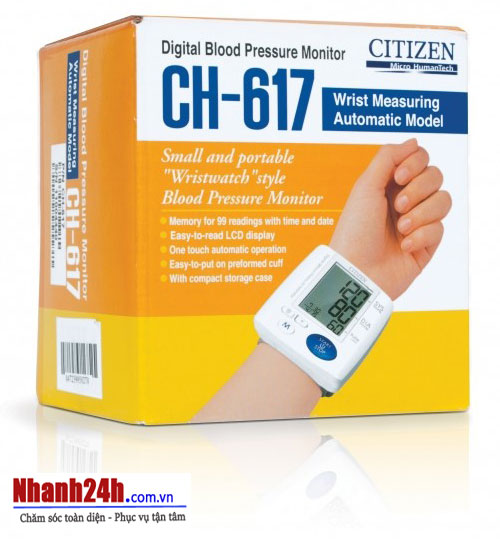 Máy đo huyết áp cổ tay Citizen CH-617