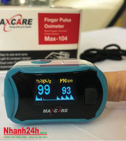 Máy đo nồng độ Oxy trong máu và nhịp tim Maxcare Max-104