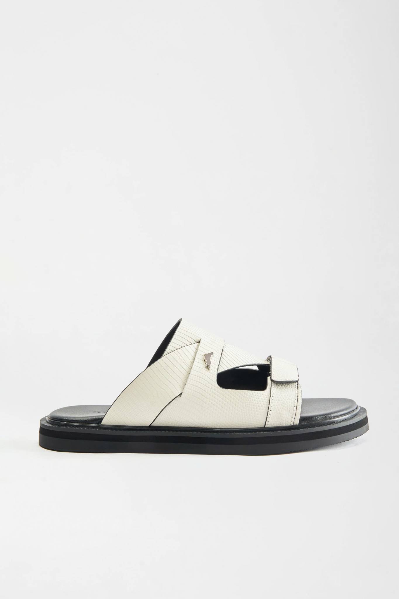 Lusso S Multi Strap Slippers - White Lizard
