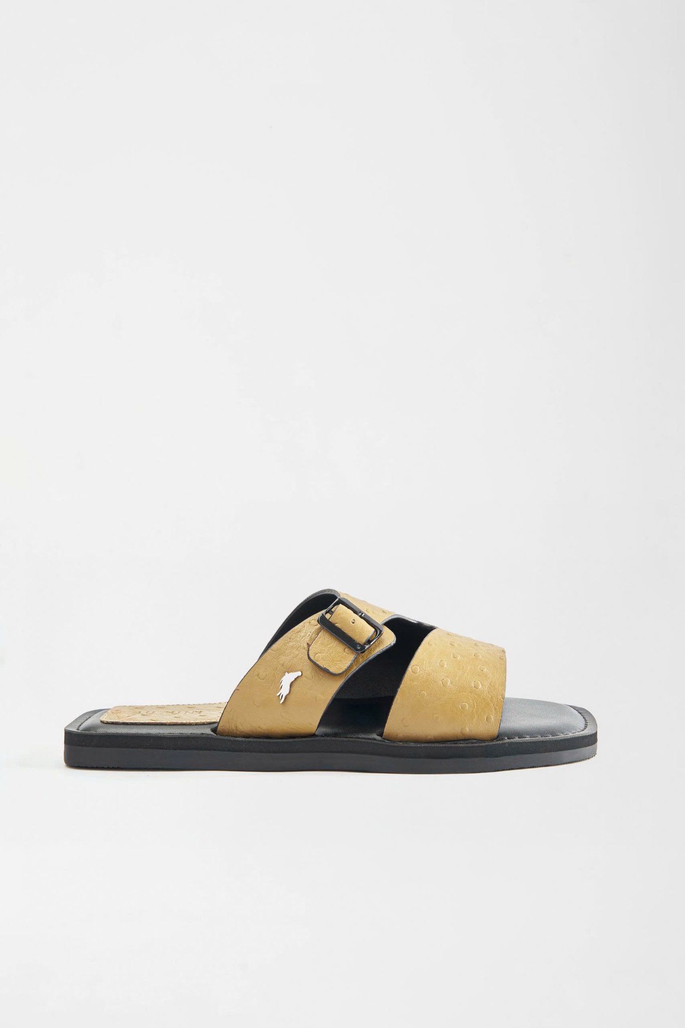 Terra S Cut-Out Slippers - Brown Ostrich
