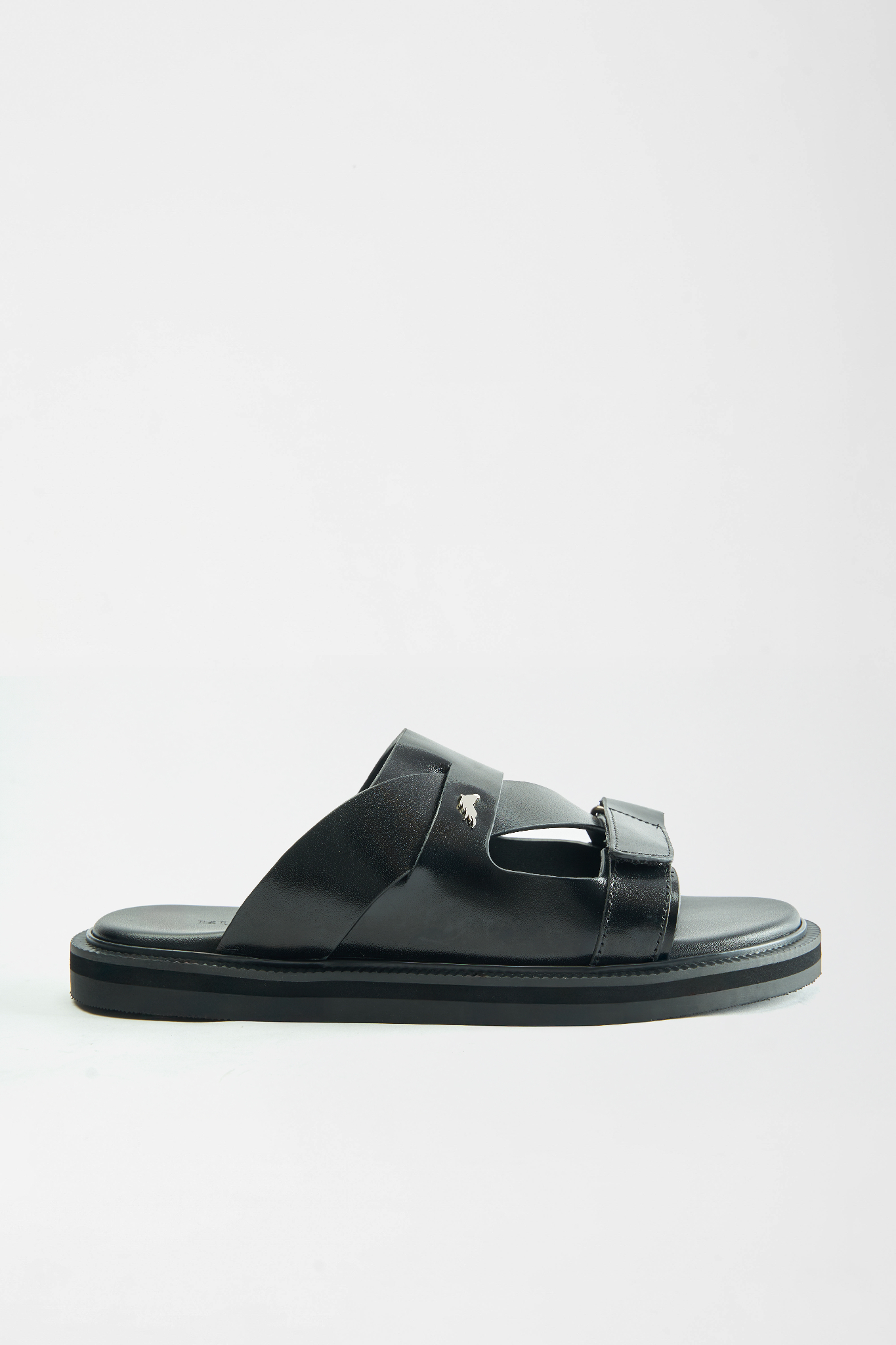 Lusso S Multi Strap Slippers - Black