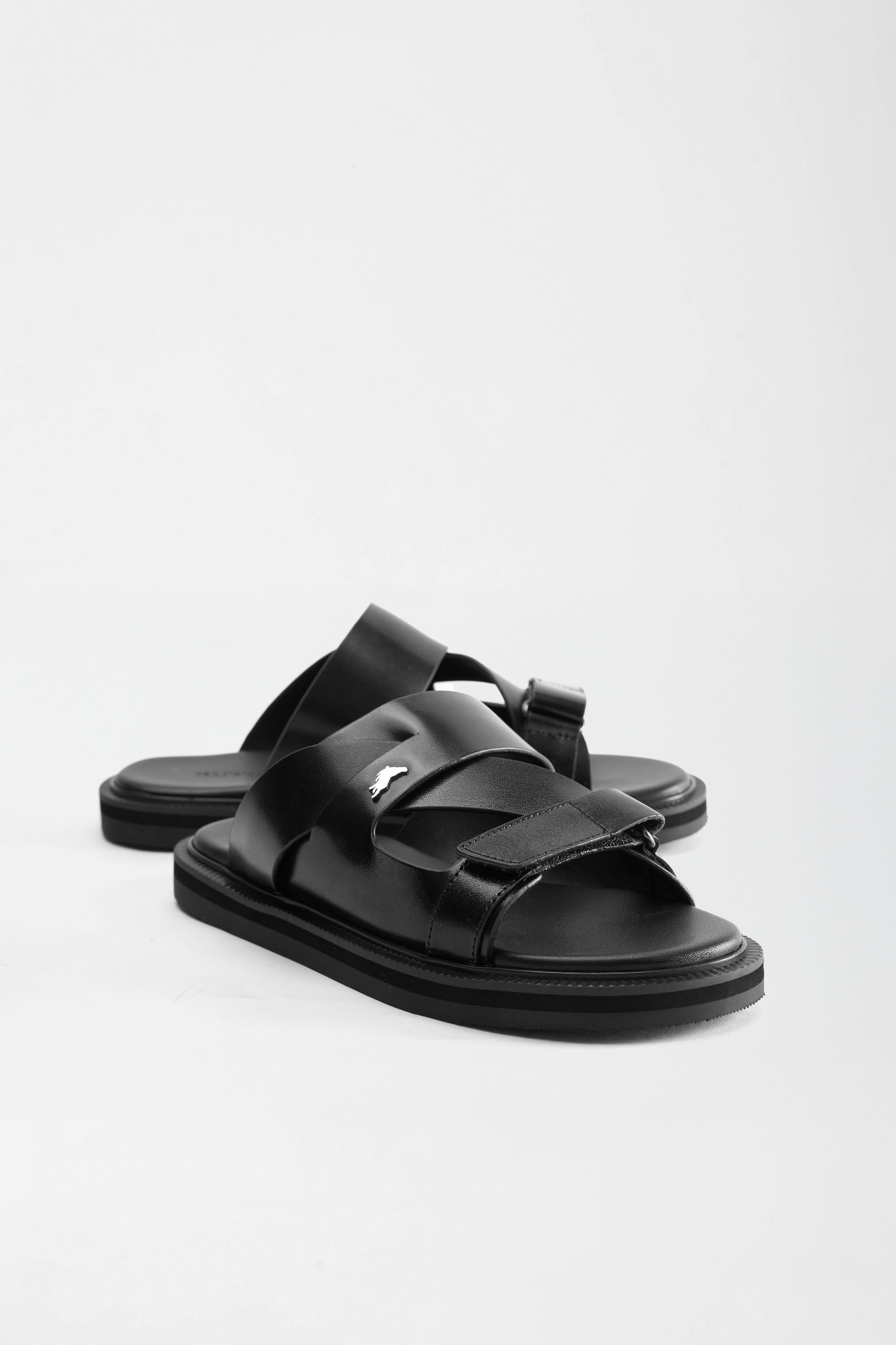 Lusso S Multi Strap Slippers - Black
